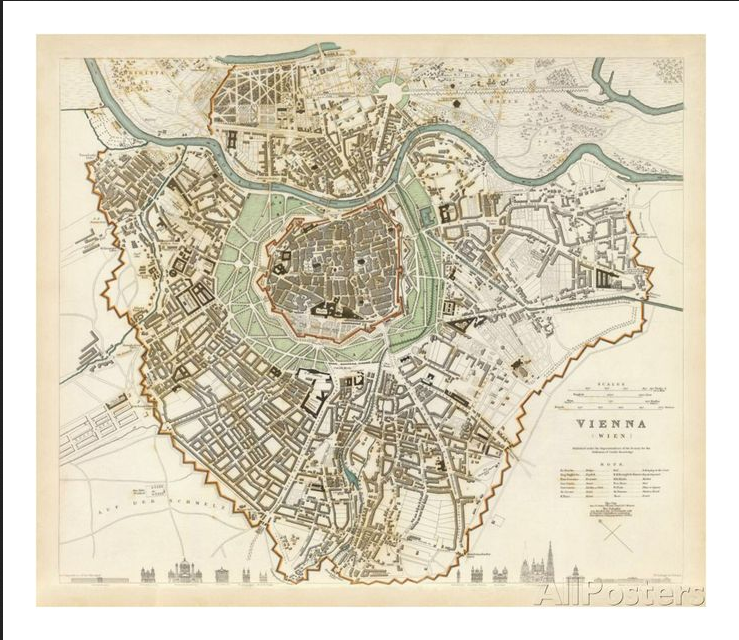 Map of Vienna circa 1808