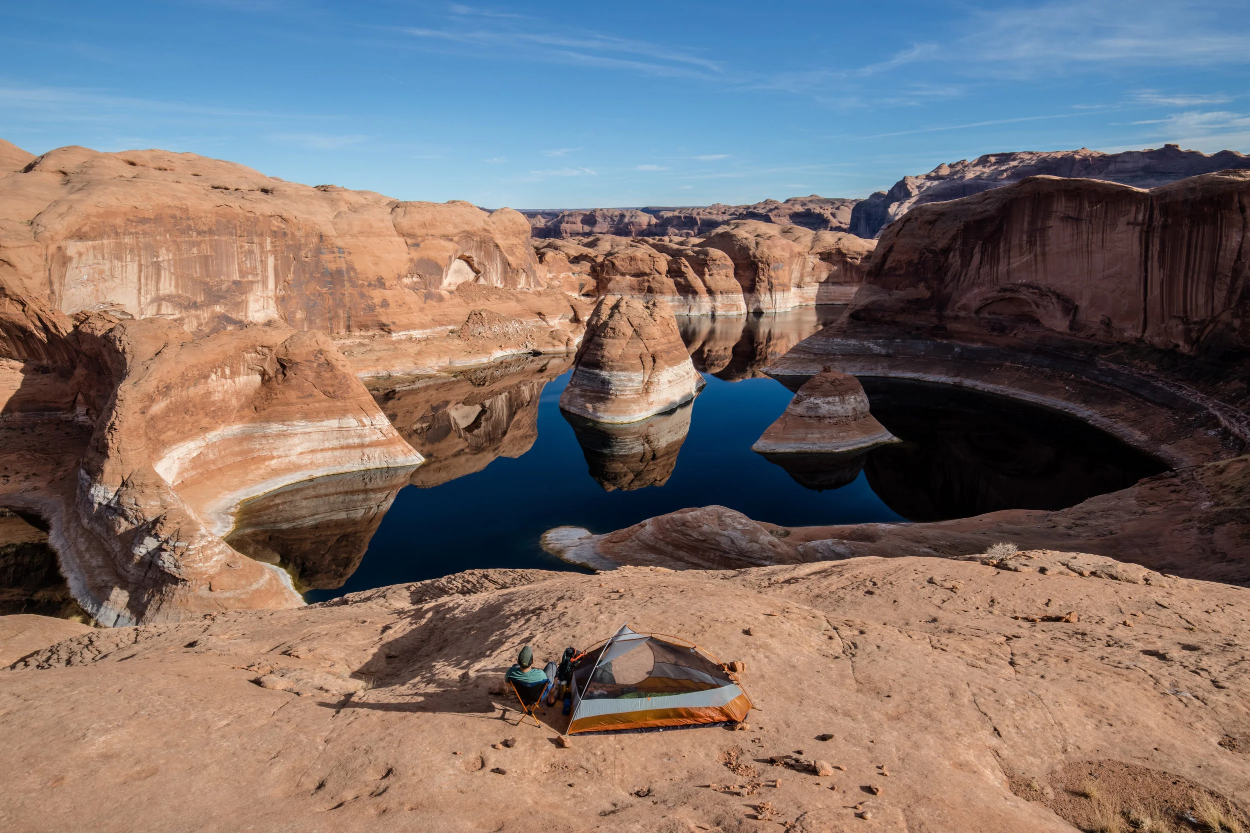 The REI Quarter Dome 1 is narrow and tight, but it's light as hell and perfect for backpacking.