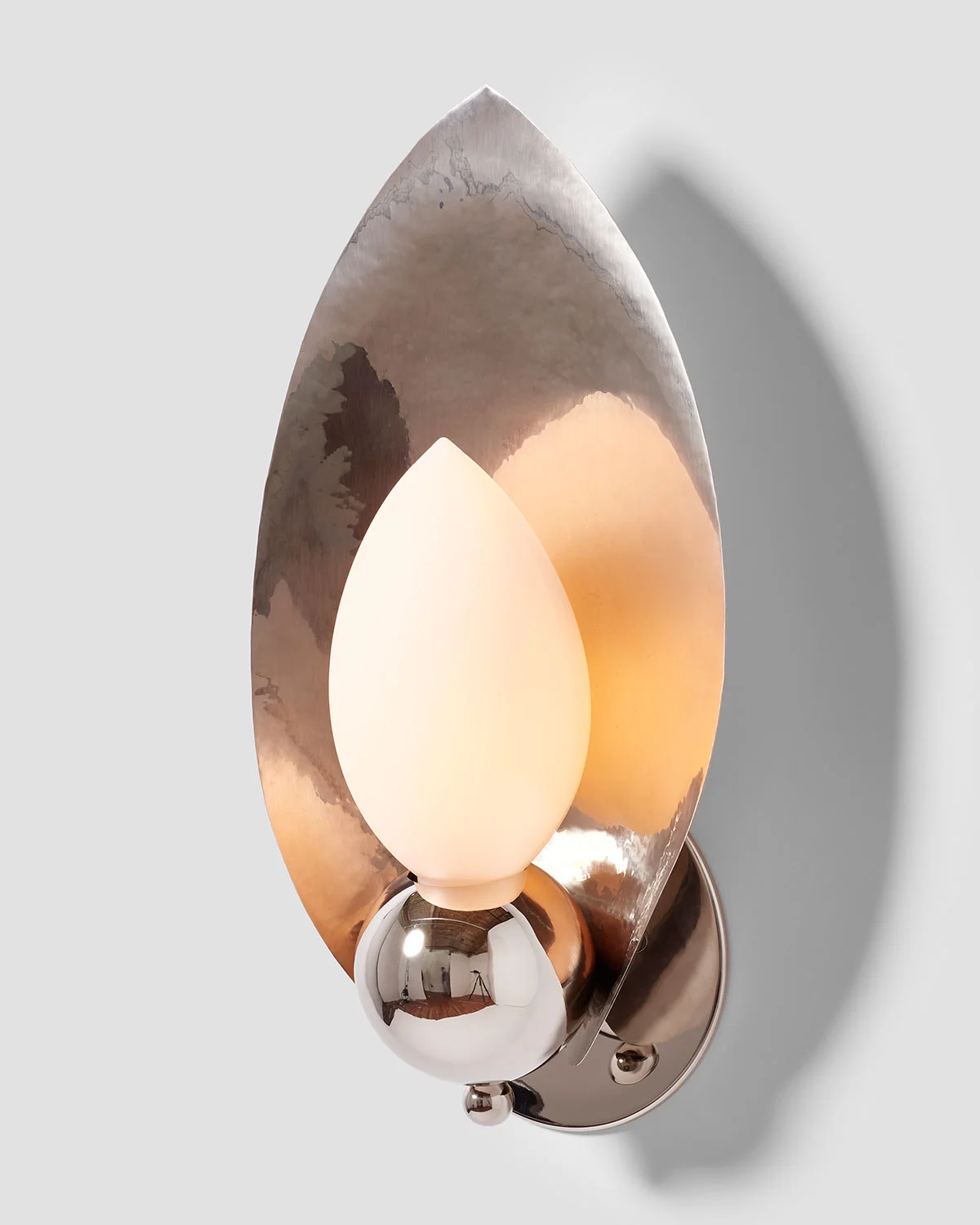 Brushed & polished nickel with glass