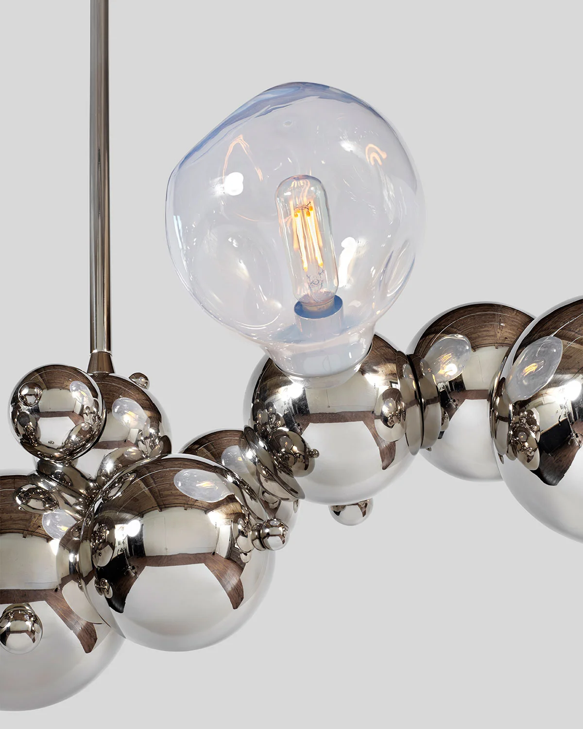 Polished nickel with opal glass