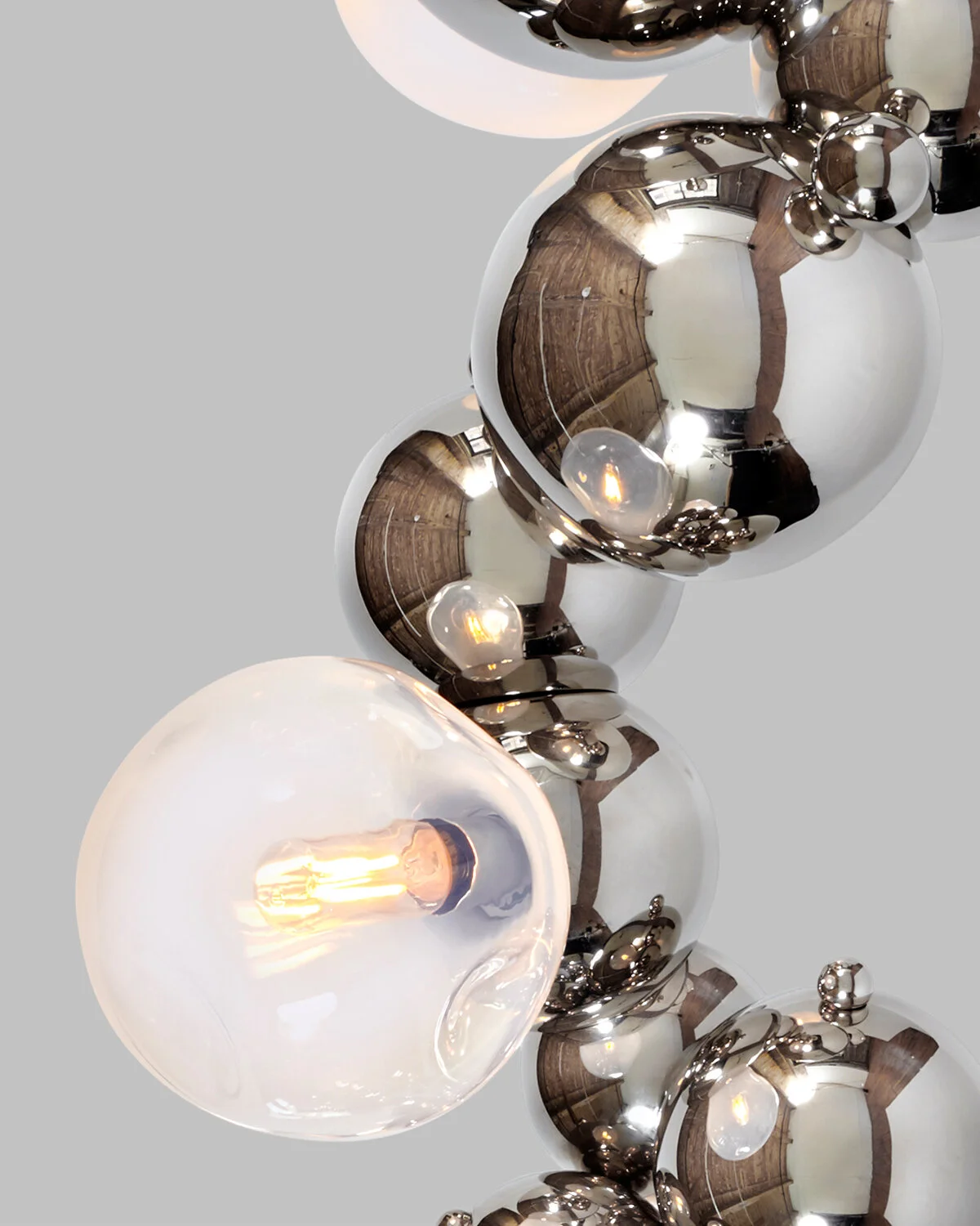 Polished nickel with opal glass