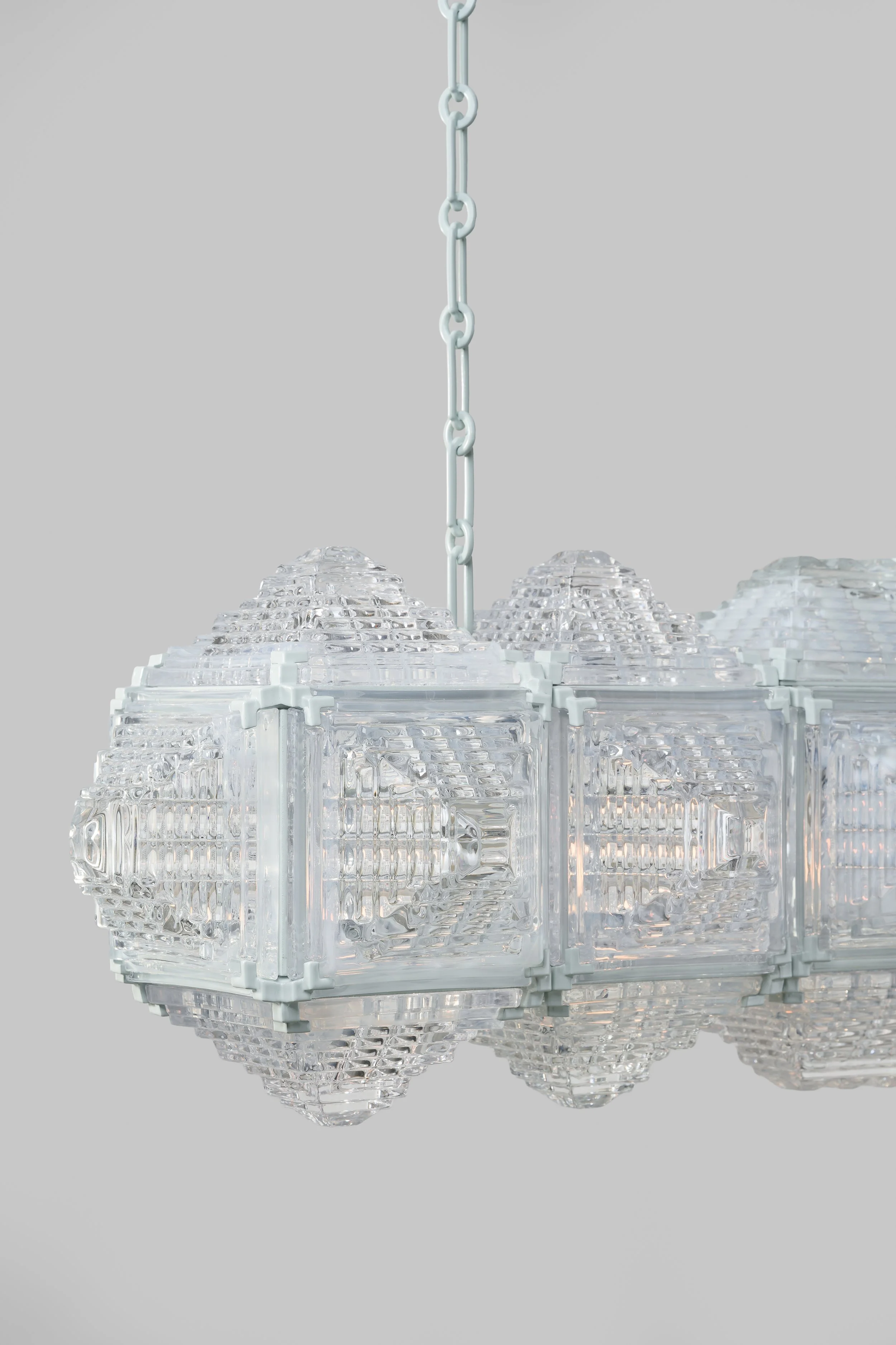 Jewel Block Linear Chandelier 01 (58.5")