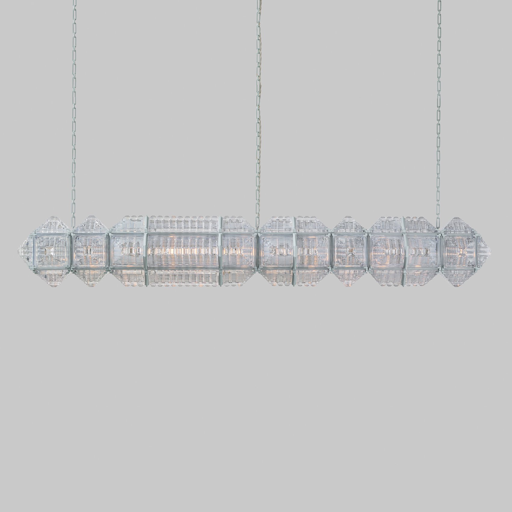 Jewel Block Linear Chandelier 01 Long