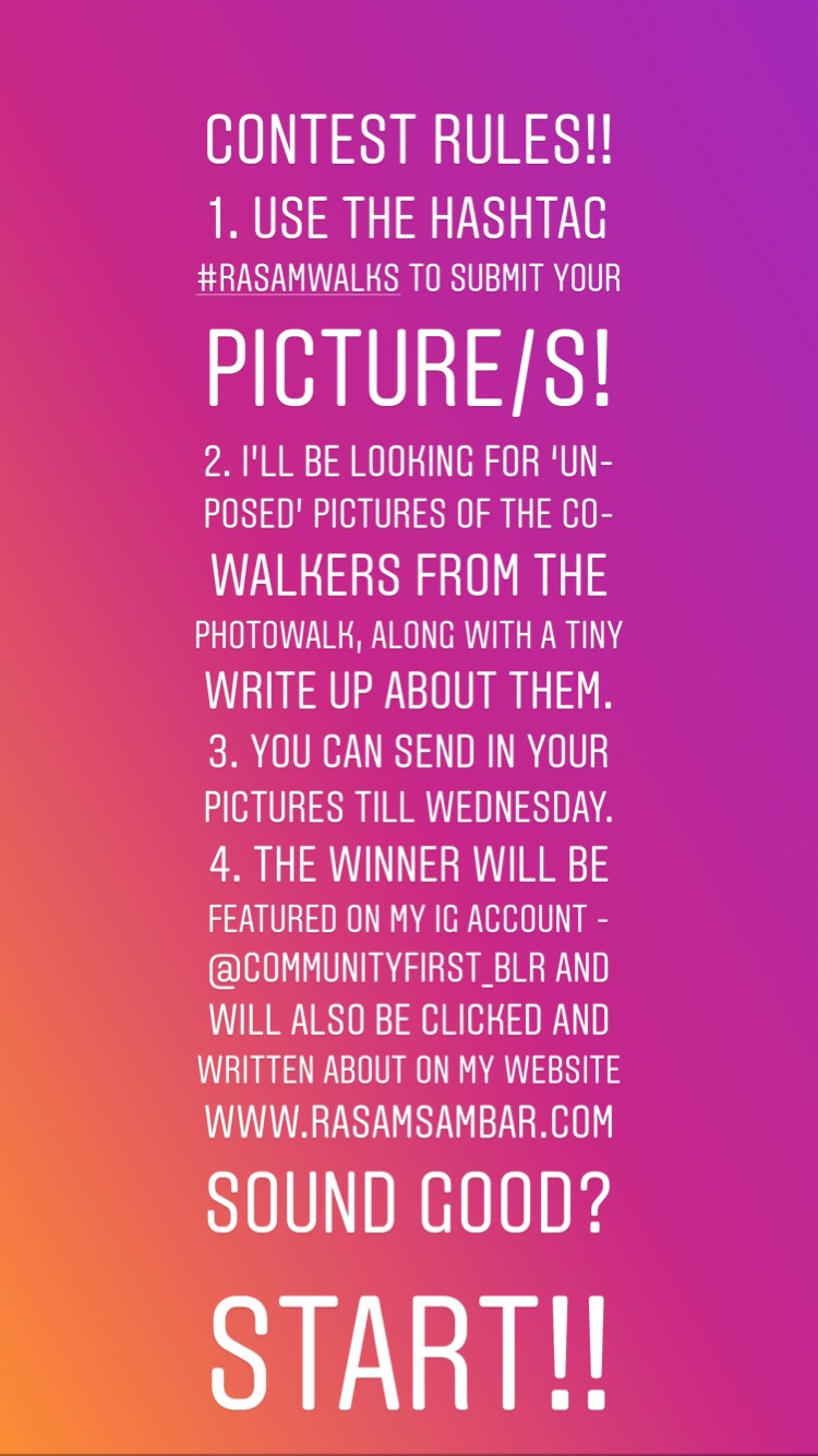 Photowalk contest