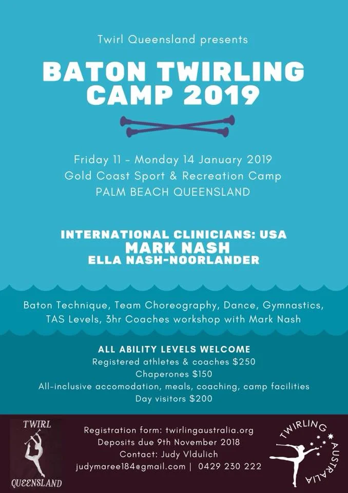 Calendrier 2023 Twirling Baton Twirling Australia