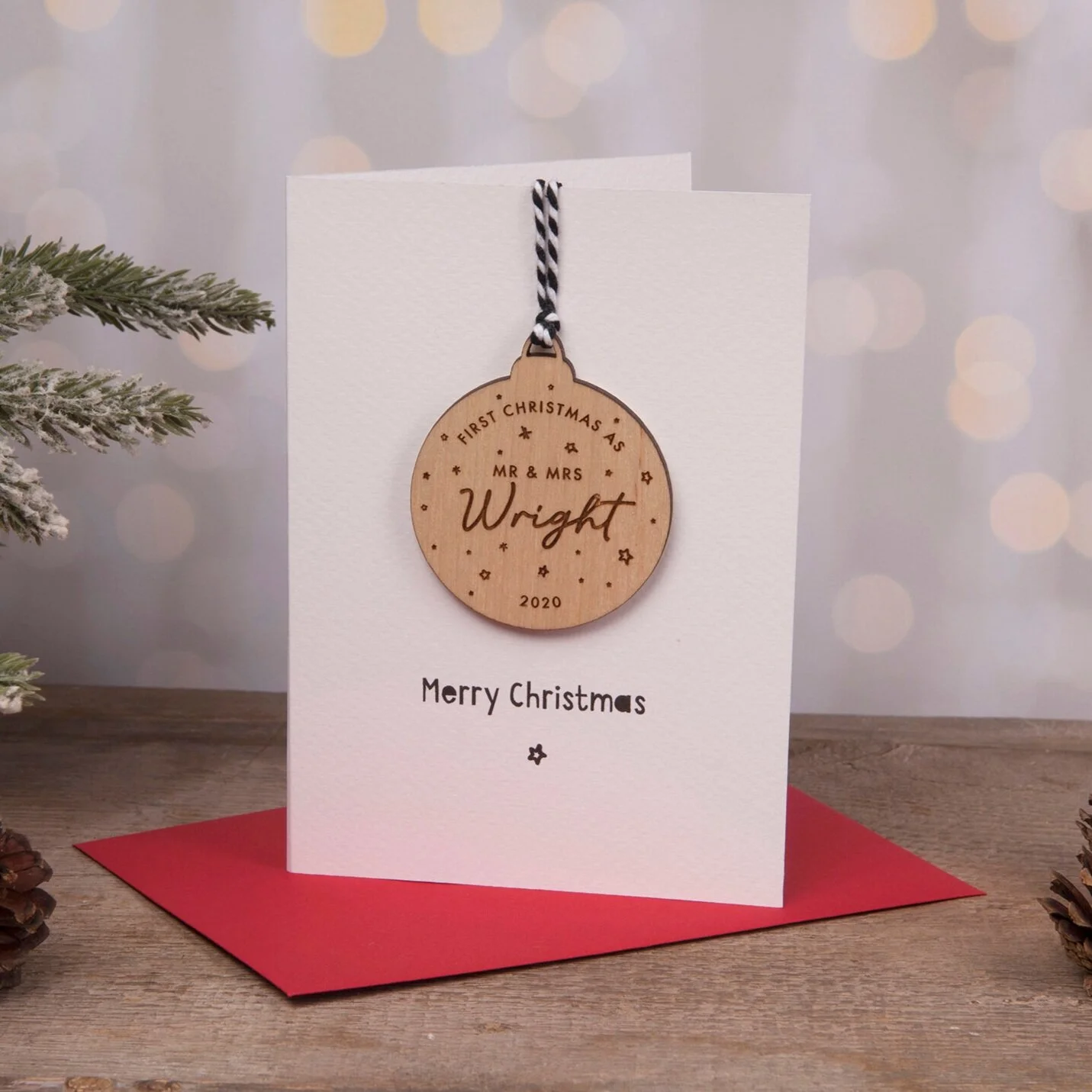 first+christams+as+mr+%26+mrs+wooden+bauble+A6+card+-+small.jpg