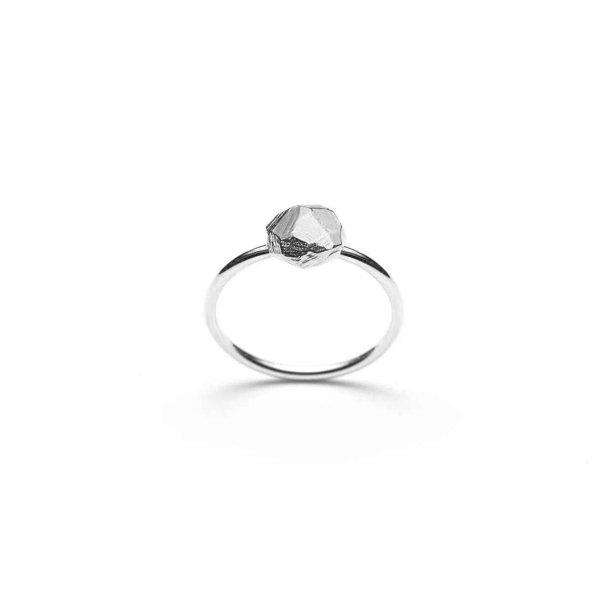 Minimalist silver ring, polished sterling jewelry, minimalist silver ring from Texture line