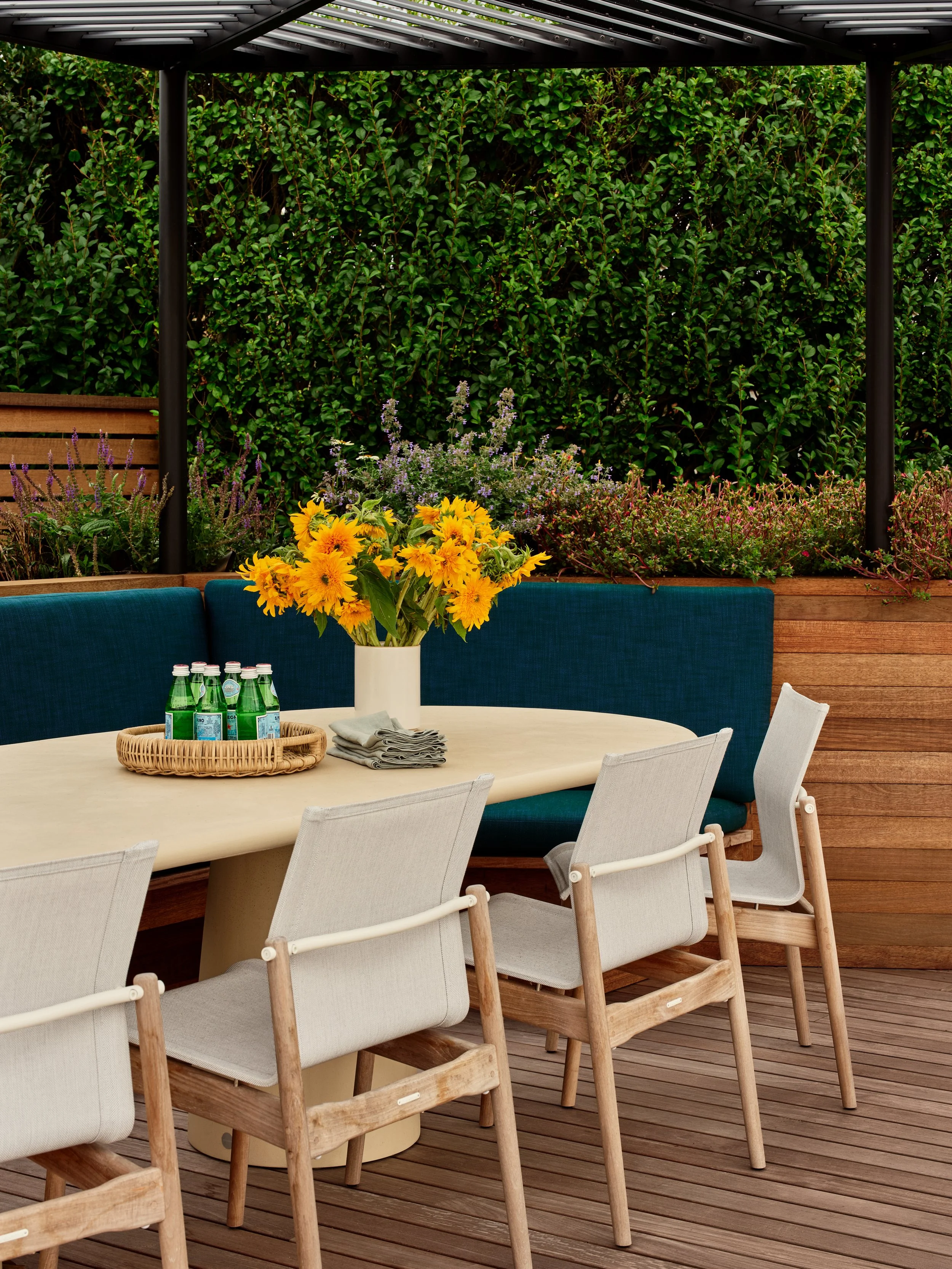 22. Fire Island Beach House by Chango - Dining Bench Detail.jpg