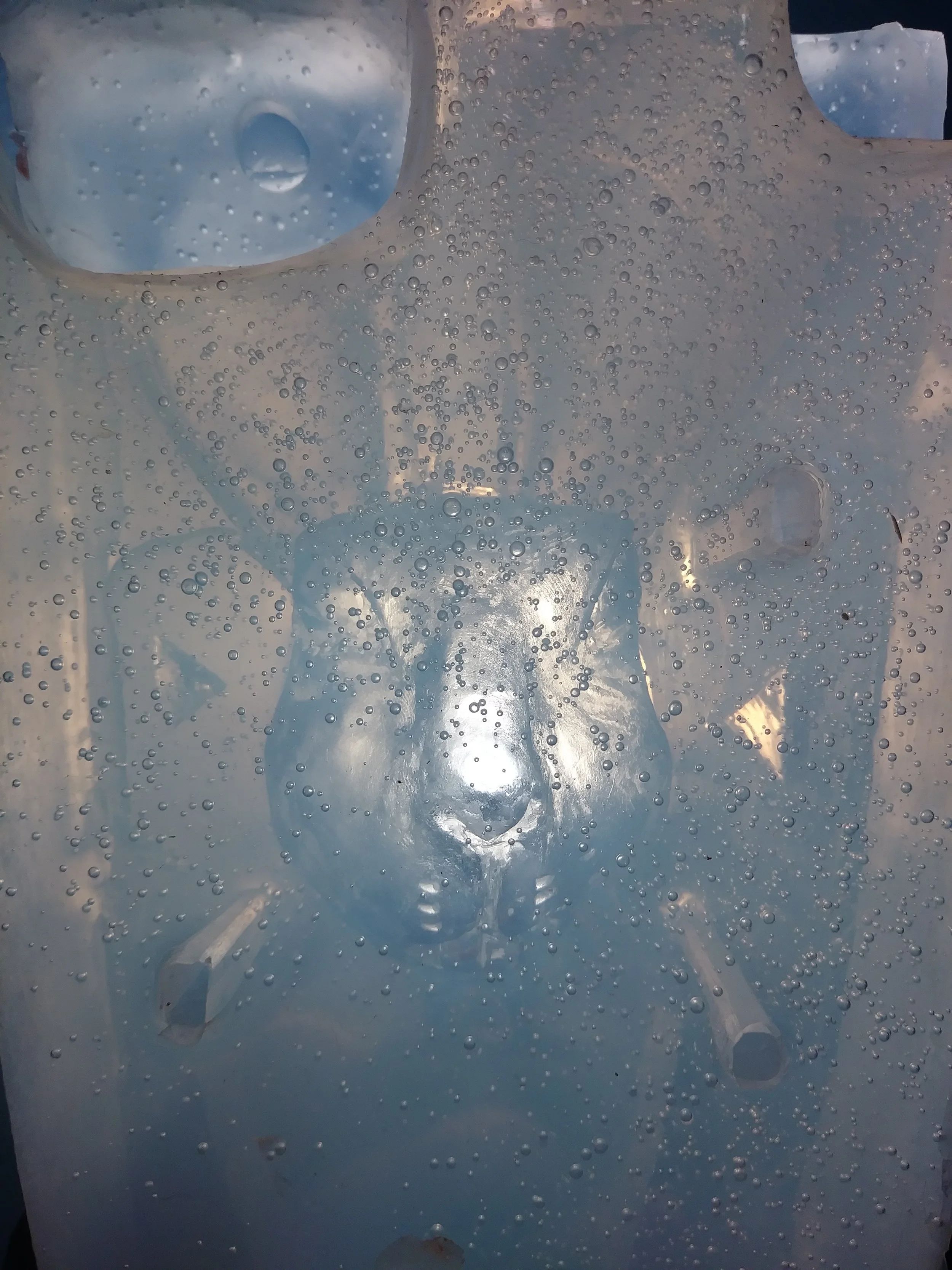 Creating a food-grade silicone custom Easter bunny mold.