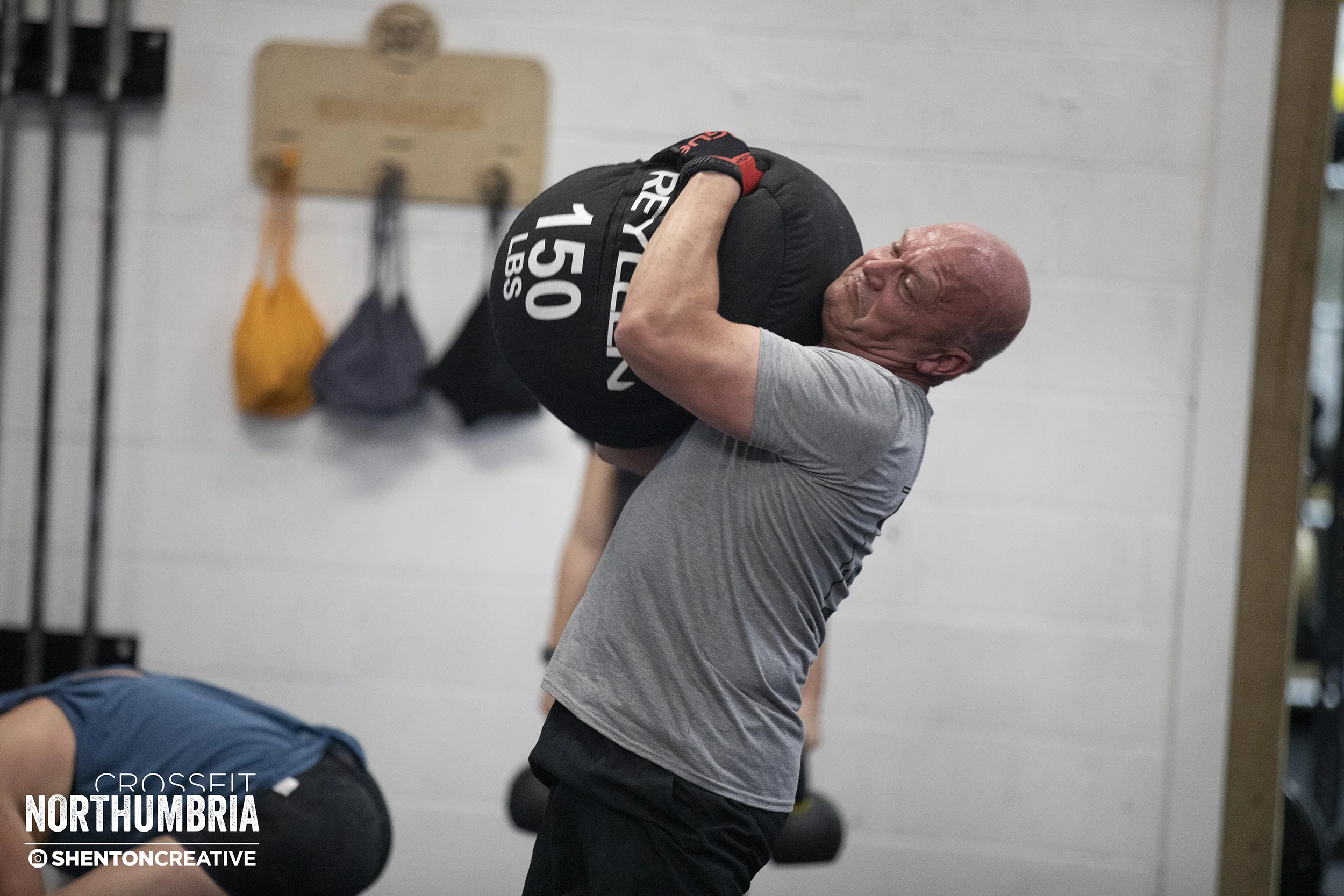 Gary Jones - Testing out the new 70kg sandbag during our weekly team WOD