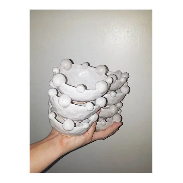 Finished balance ball bowls 🖤 #curioisclay
