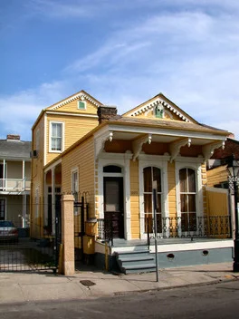 A Camel Back Shotgun House, so called for the two-story addition at the rear