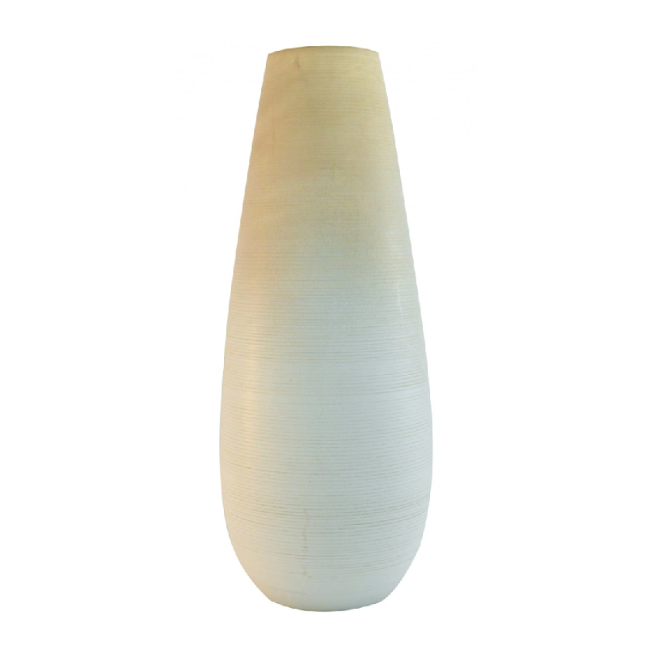 Dassie Ombre White Mango Wood Vase from Trouva