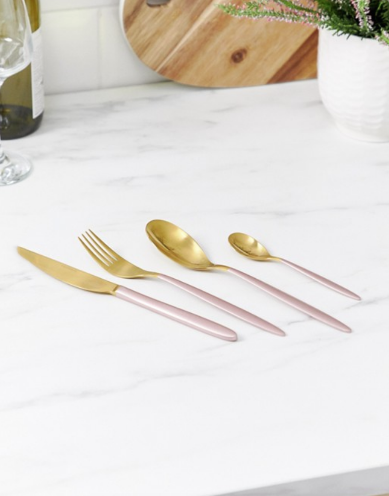 Chickidee gold/pink cutlery set £14.00