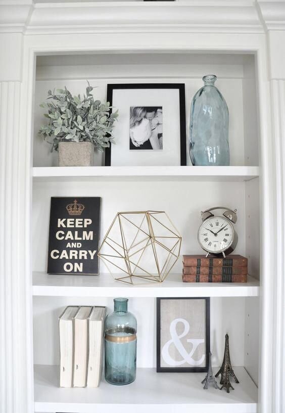 5 Simple Tips For Decorating Shelves - Organised Pretty Home.jpeg