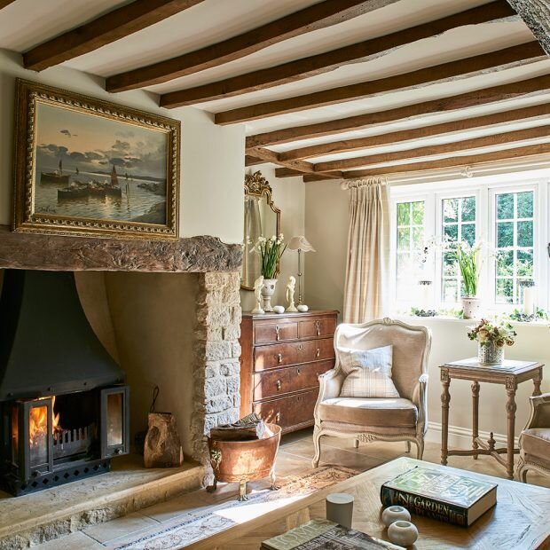 French Regency decor in a country Wiltshire cottage.jpeg