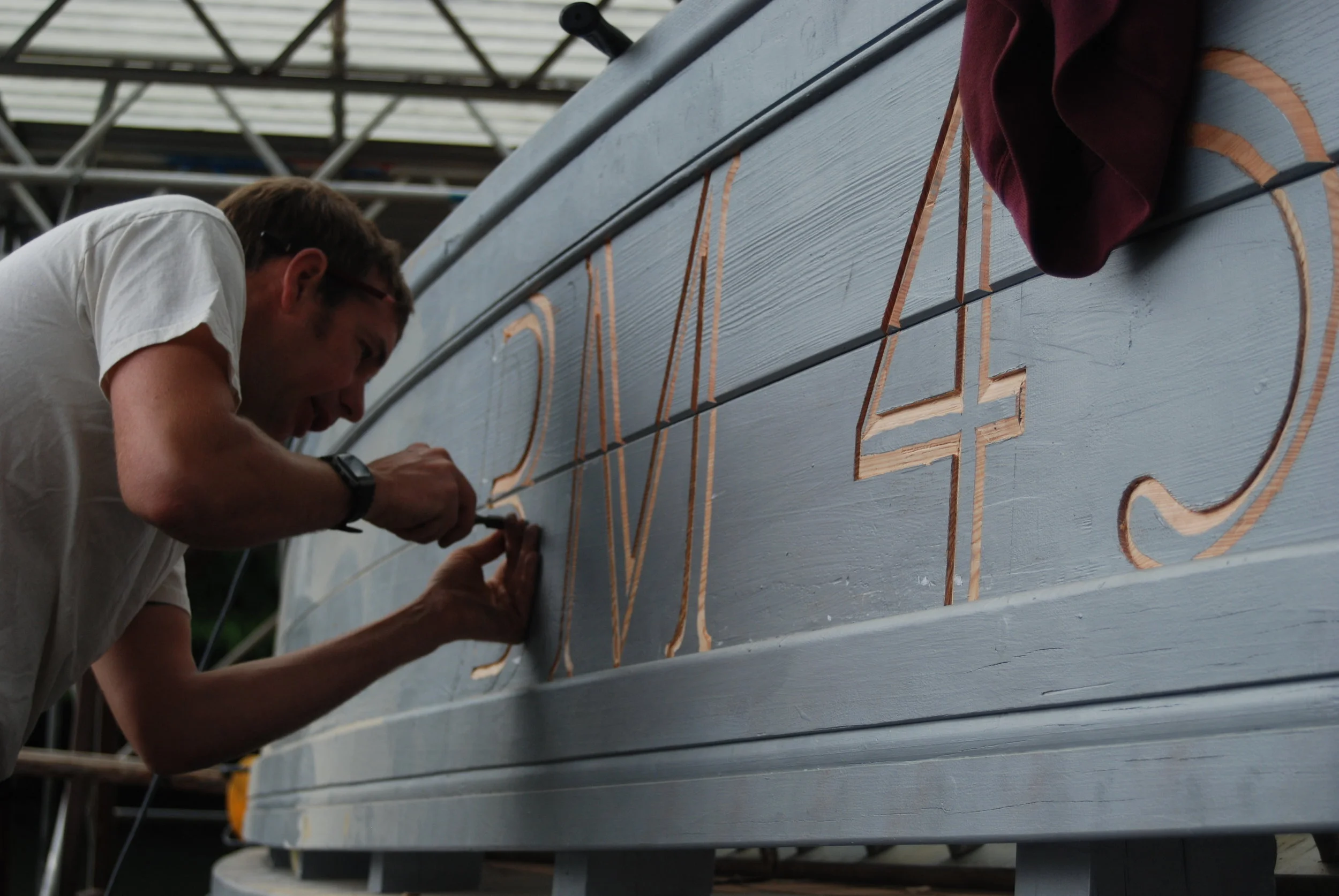 Pilgrim's iconic numbers are carved
