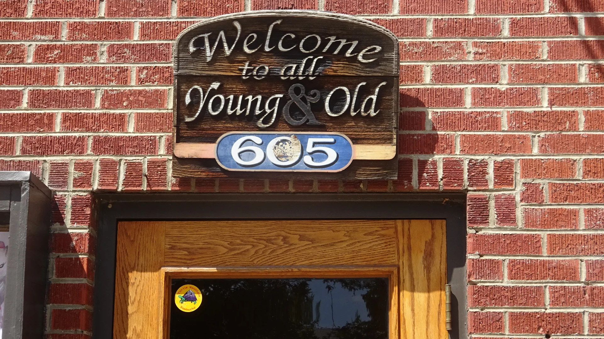 Sign over entrance to Avogadro's Number