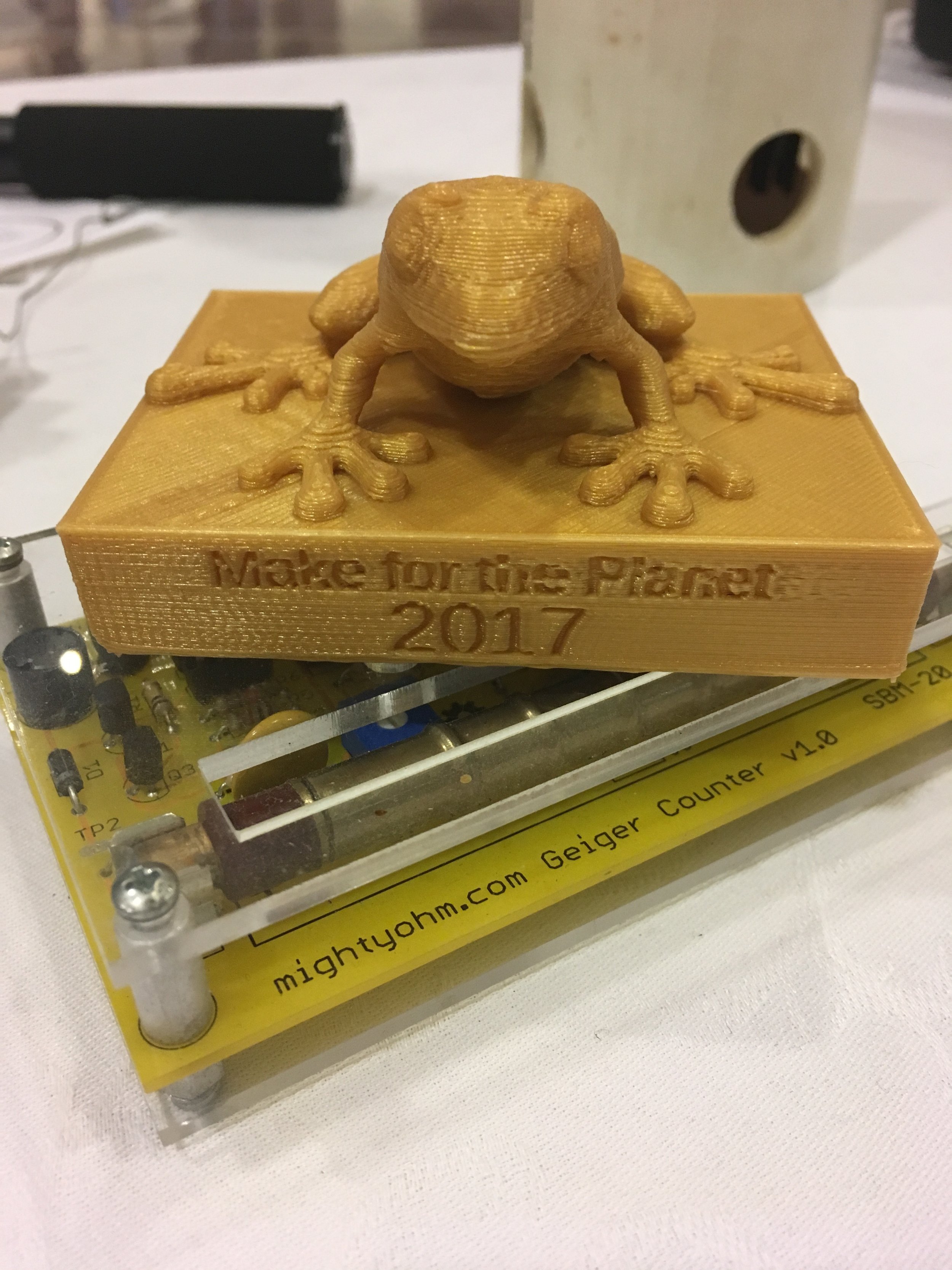 The Golden Frog 3D printed trophy