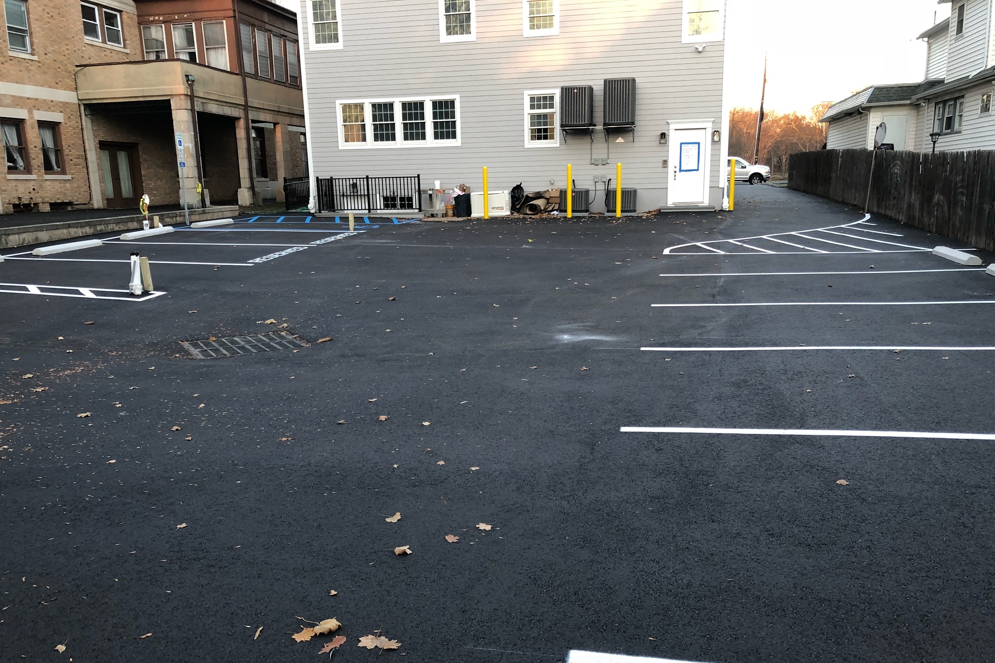 Commercial parking lot in Westfield NJ