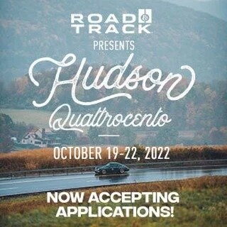 Just a few spots left! Come DRIVE with me! Myself and the editorial staff of @roadandtrack are presenting the @roadandtrack_experiences Hudson Quattrociento! New York and Connecticut's finest roads, track time, supercars, automotive celebrities and t