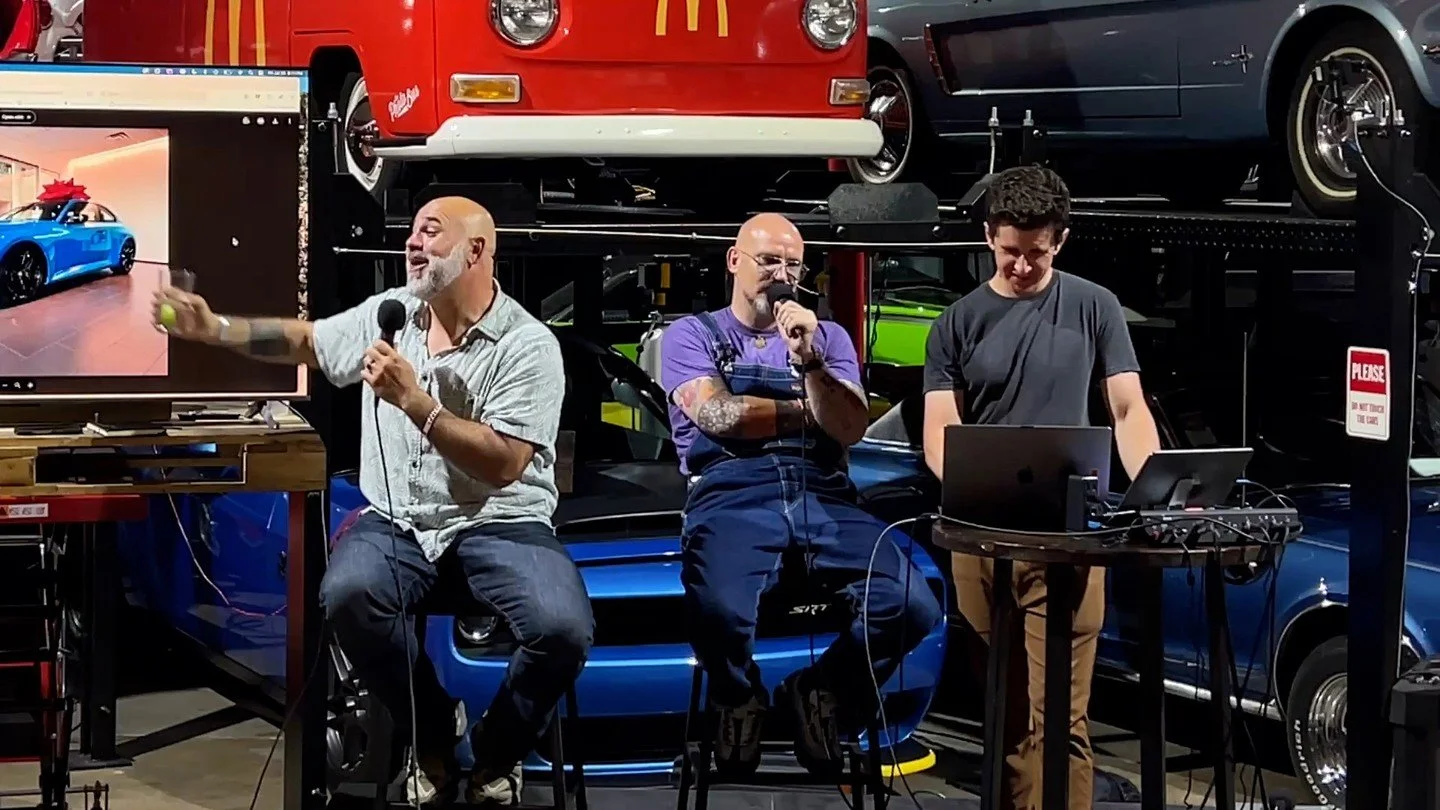 The podcast from our show in Dallas at @theshopclubdallas is up! We taught them about sidewalks; @therealzackklapman and I competed to make the best Dallas garage ever; and @christianjameshand joined us to roast fans' cars. It was an amazing time! Th