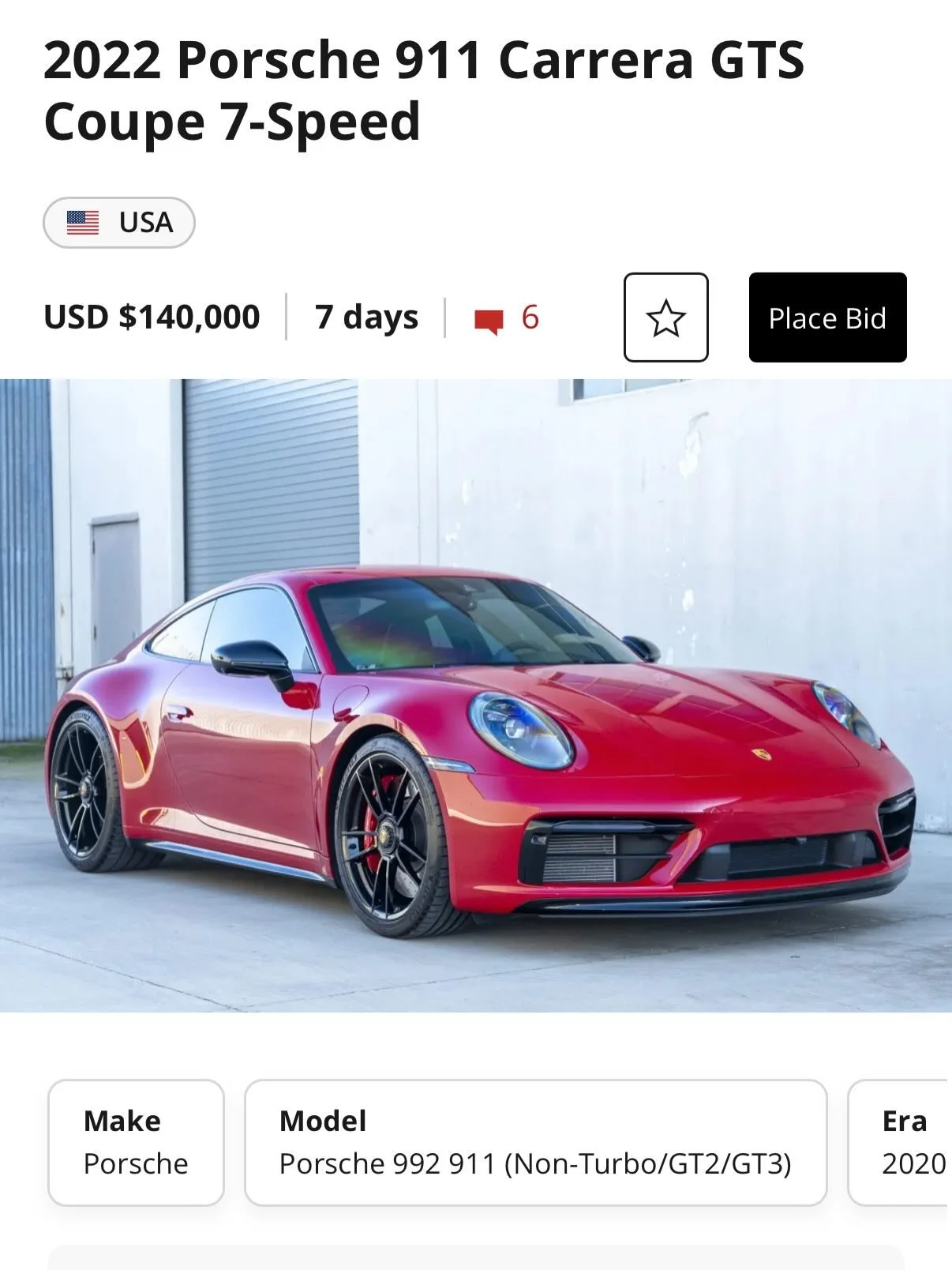I&rsquo;m feeling a little red with these two offerings on @bringatrailer from @westsidecollectorcarstorage ! First up: a gorgeous Carmine Red 992 GTS RWD with manual transmission and only 9k miles! Presents like a third of that. Then we have the bes