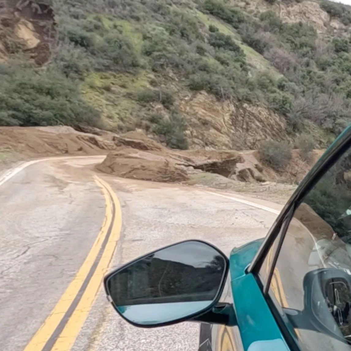 Just a heads up for SoCal folks, Sand Canyon (AKA Little Tujunga north of Bear Divide) is going to be closed for a while. Screenshot from upcoming video: I came upon this at like 7 AM Tuesday while filming and by 8:30 they had the entire road closed 