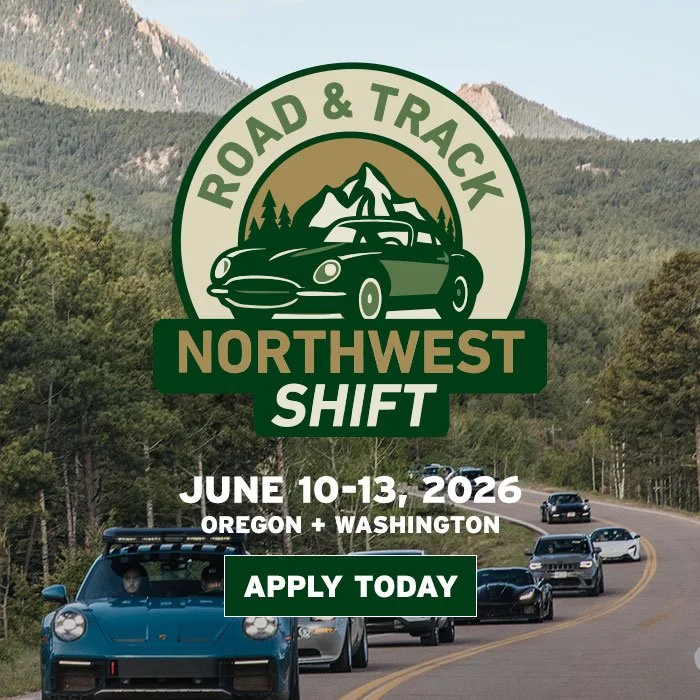 Come drive with me! been talking about it on the pod for a month but registration is now open for @roadandtrack Northwest Shift! Drive some of the best roads in the Pacific Northwest, have TWO motorsport experiences (track day and @dirtfishrally day)