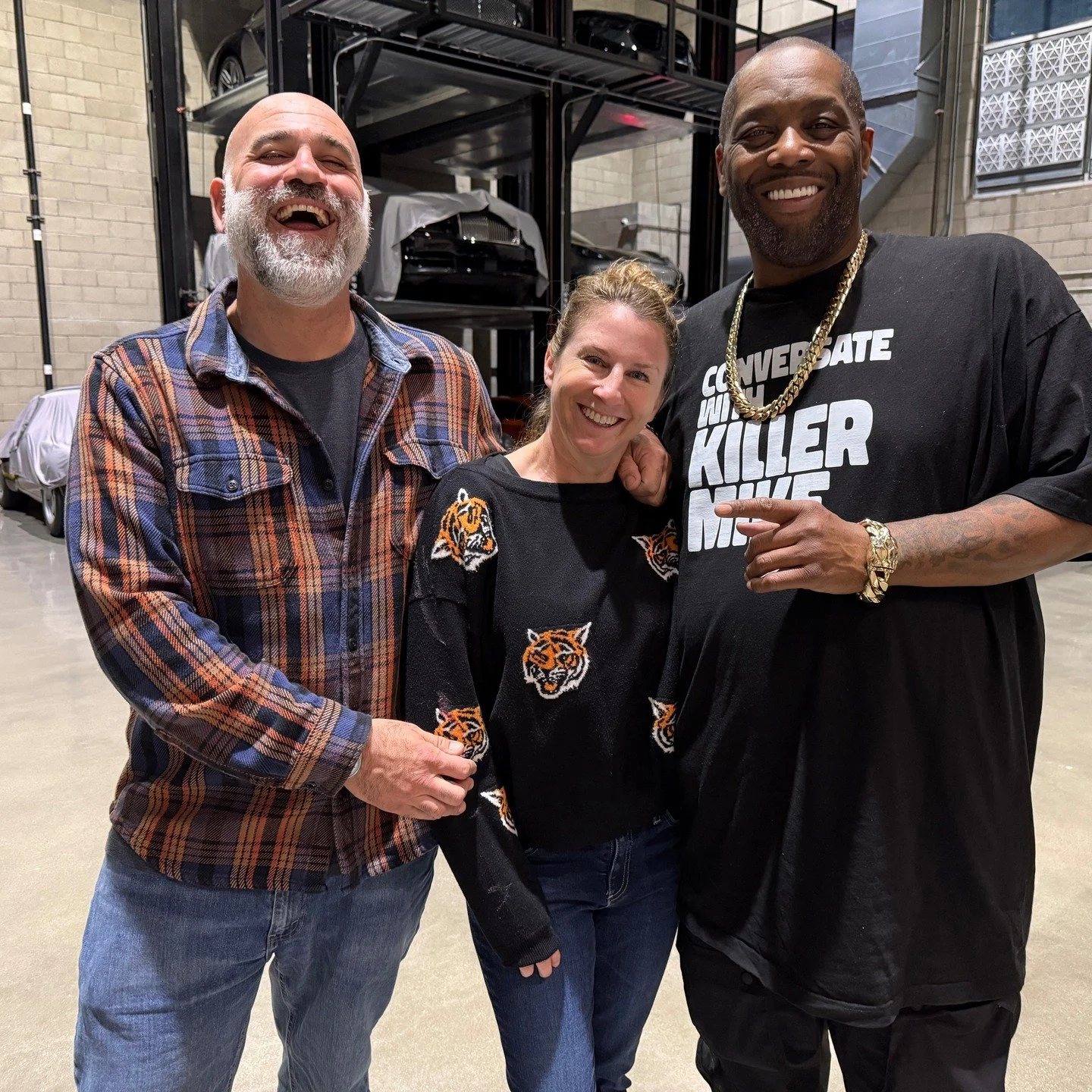 When I interviewed @killermike for @roadandtrack 2 years ago, he told me if he was ever in LA, he would stop by the shop, and hot damn, if that isn't a man of his word!