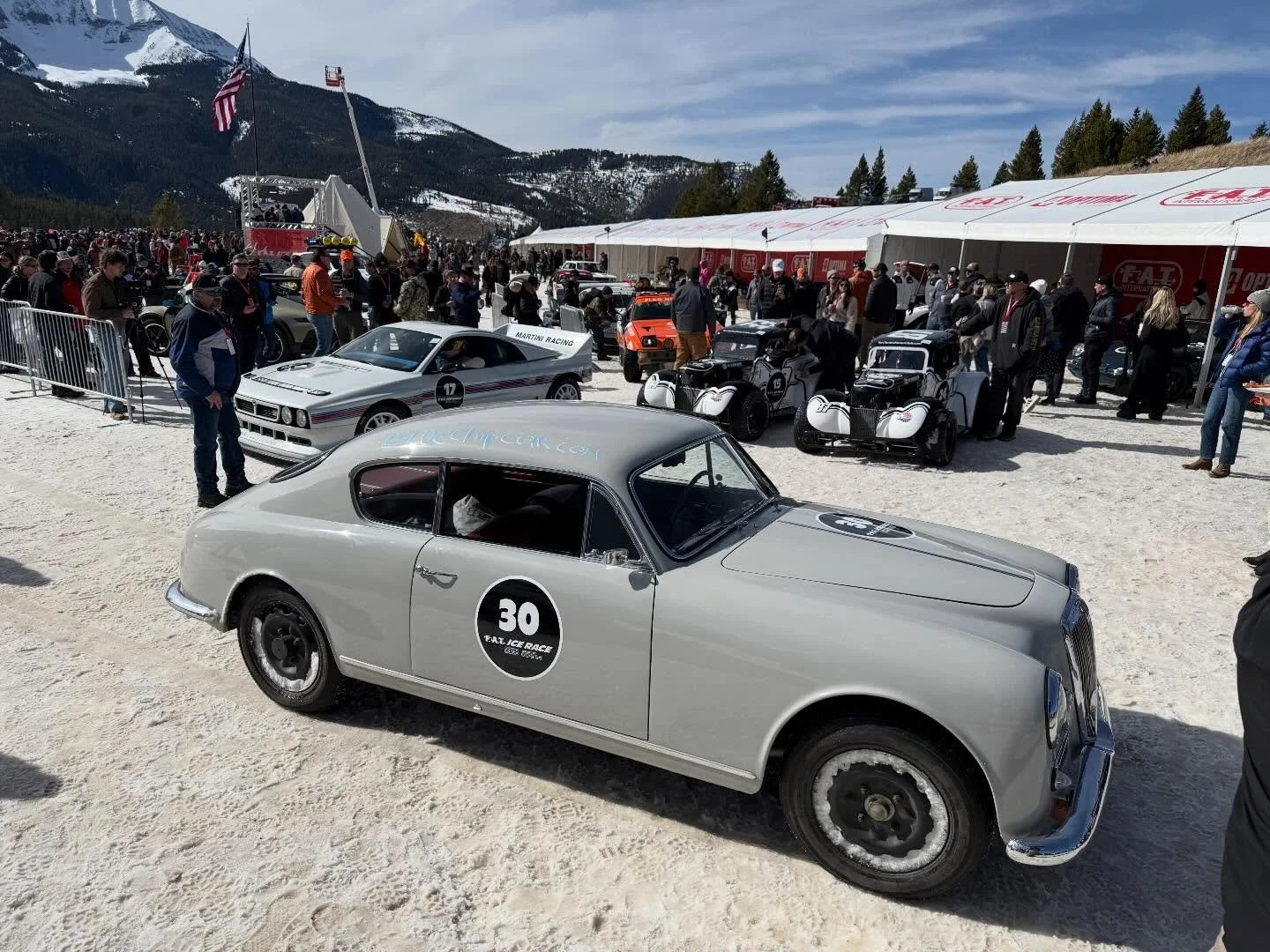 Quite the spread of hardware at @fat.icerace heavy hitting big dollar stuff, amazing builds, rally cars, trophy trucks, bitchin vintage, and our team of three radial Manx! Loads more to share tomorrow