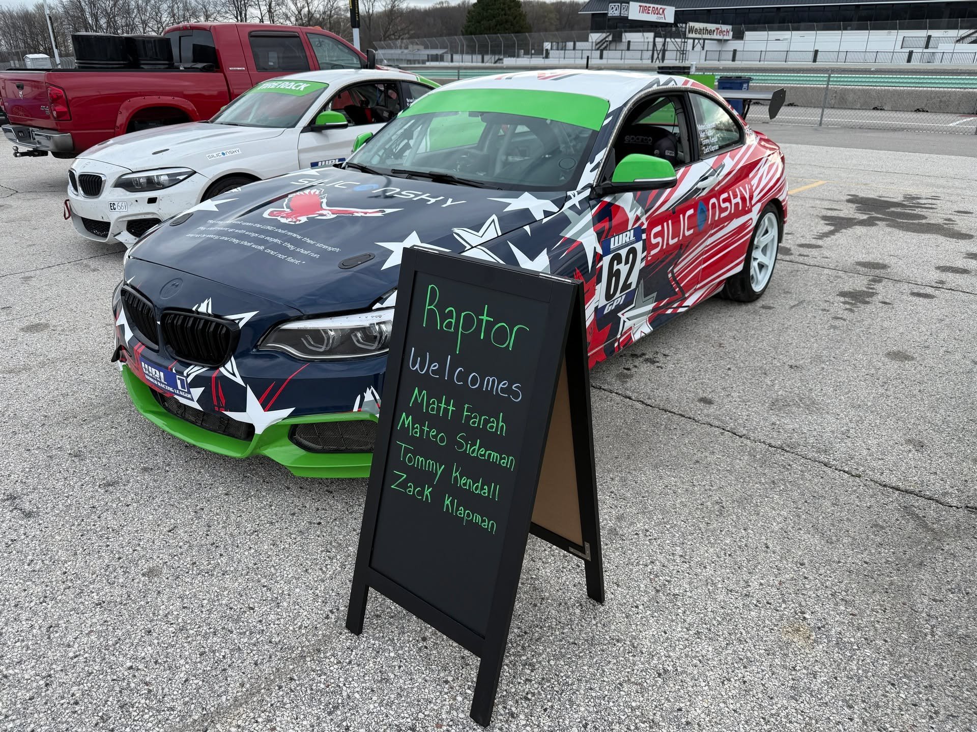 Race weekend at Road America! Looking to repeat our win at COTA, @mateosiderman @tommykendall11 @therealzackklapman and myself are running the @openthrottletrackdays BMW M235i-R (in a livery I most certainly did not choose). Best track in the country