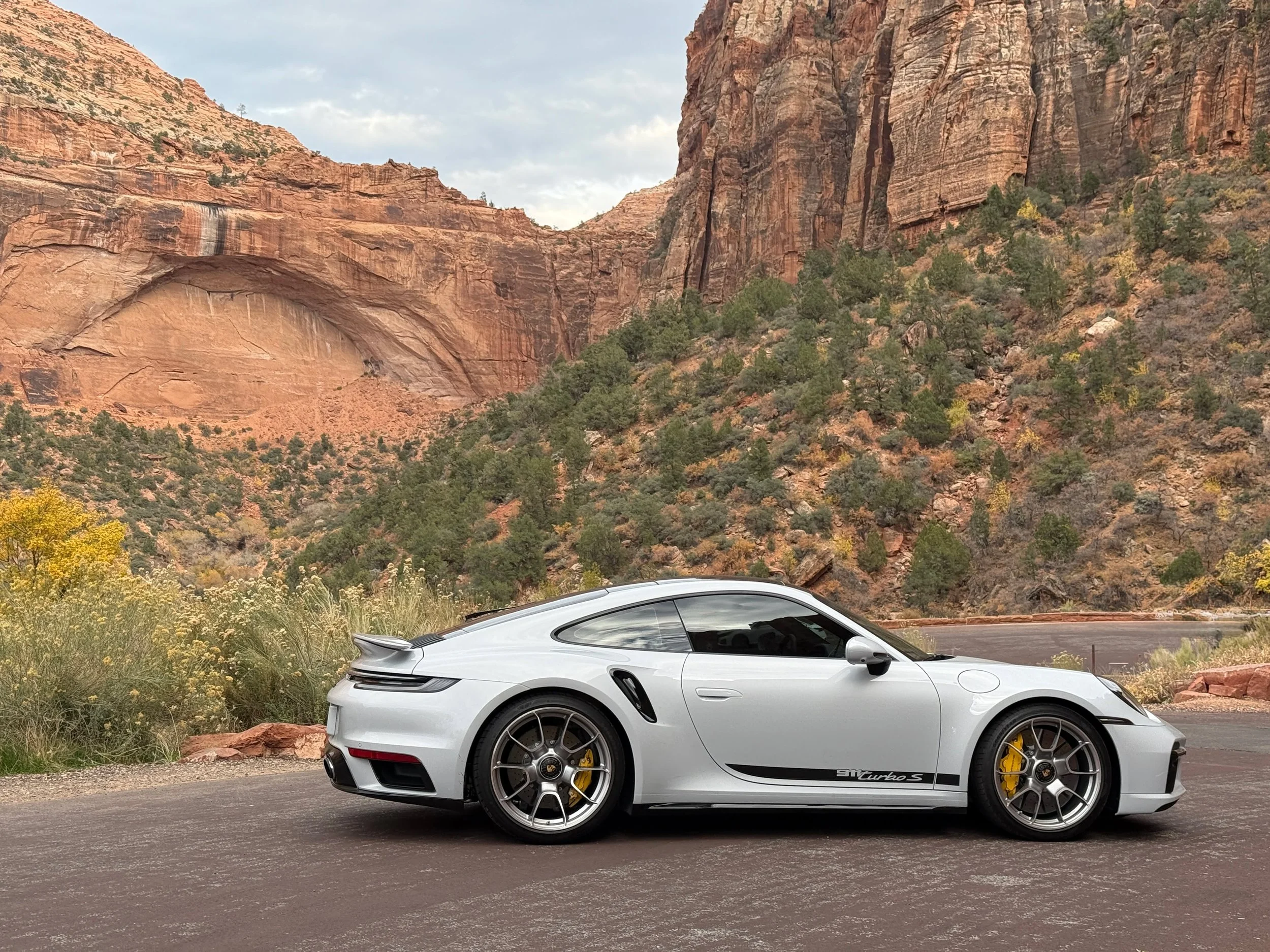 Remember the $275,000 911 Turbo S we're giving away? We thought it would be kind of us to do the break-in for you, so you can hop in and rip it from the go. So @therealzackklapman and I went to Zion National Park to do my favorite hike! Enter to win 