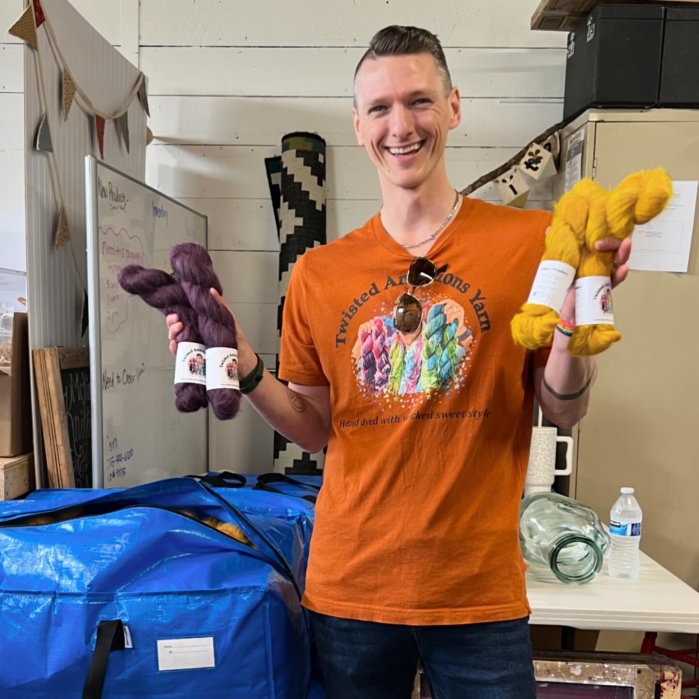 Guess who&rsquo;s in McKinney?!?!! It&rsquo;s Ross with Twisted Ambitions Yarn 🎉 His trunk show starts tomorrow at 9:30 and runs thru the weekend. What a great way to start the 2024 North Texas Yarn Crawl! @twisted.ambitions.yarn @northtexasyarncraw