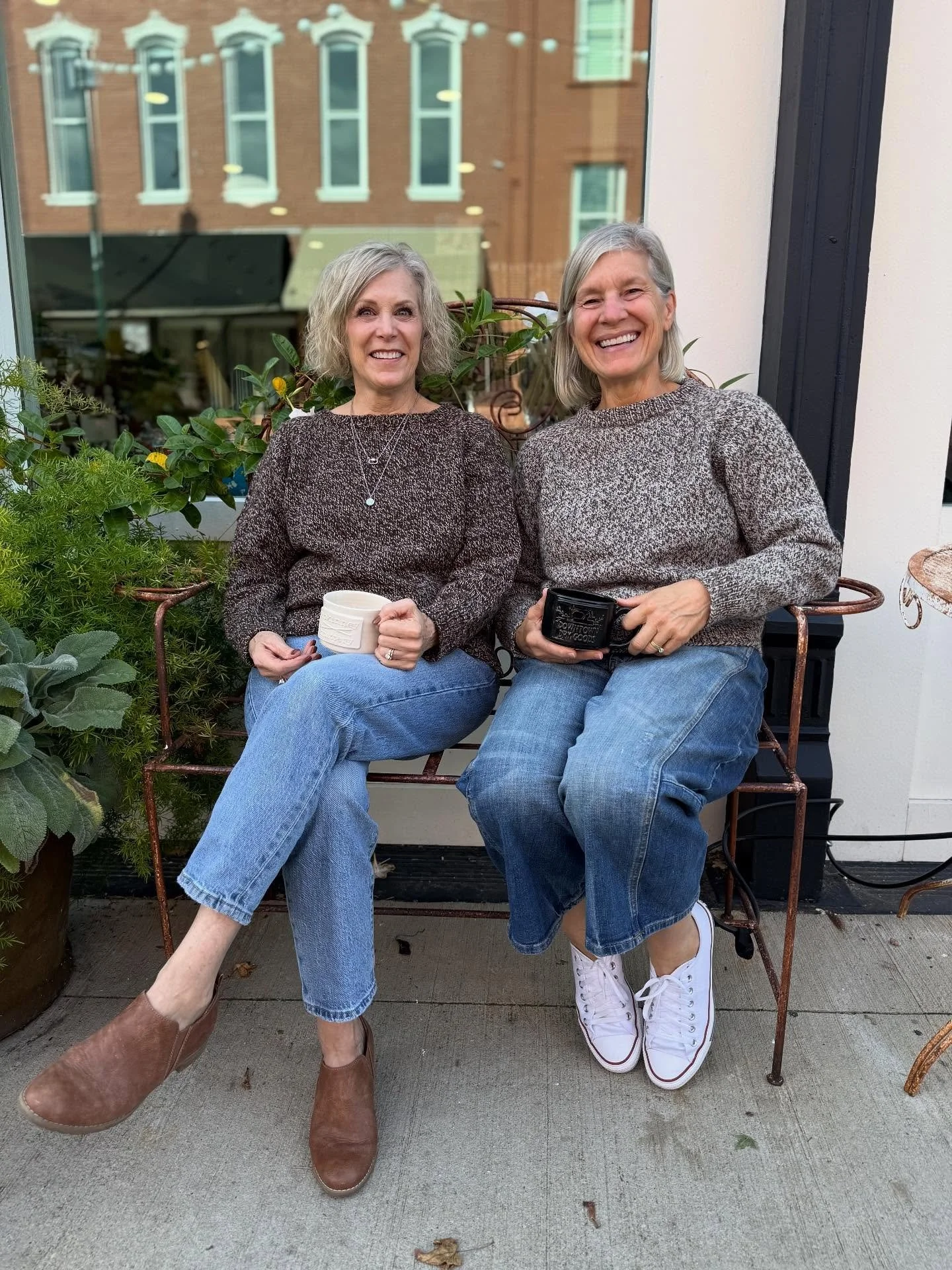 Melissa and Ginger are rockin' their raglans! 

Just in case you didn't see our announcement -- The McKinney Raglan is now available on Ravelry! We can't wait to see yours!

#themckinneyraglan 

Our regular shop hours:
Monday-Thursday: 9:30am-8pm
Fri