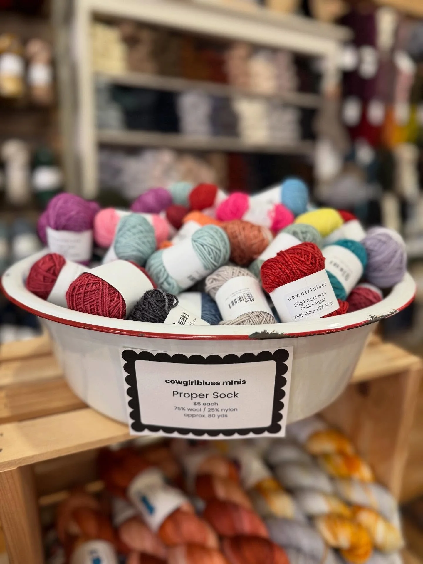 We have been asking ourselves....how is it possible for 20g of sock yarn to be this cute?! 🤣🤣🥰🧶

We now have individual cowgirlblues Proper Sock 20g minis available! With so many scrappy projects out there...not to mention all of those cuffs, hee
