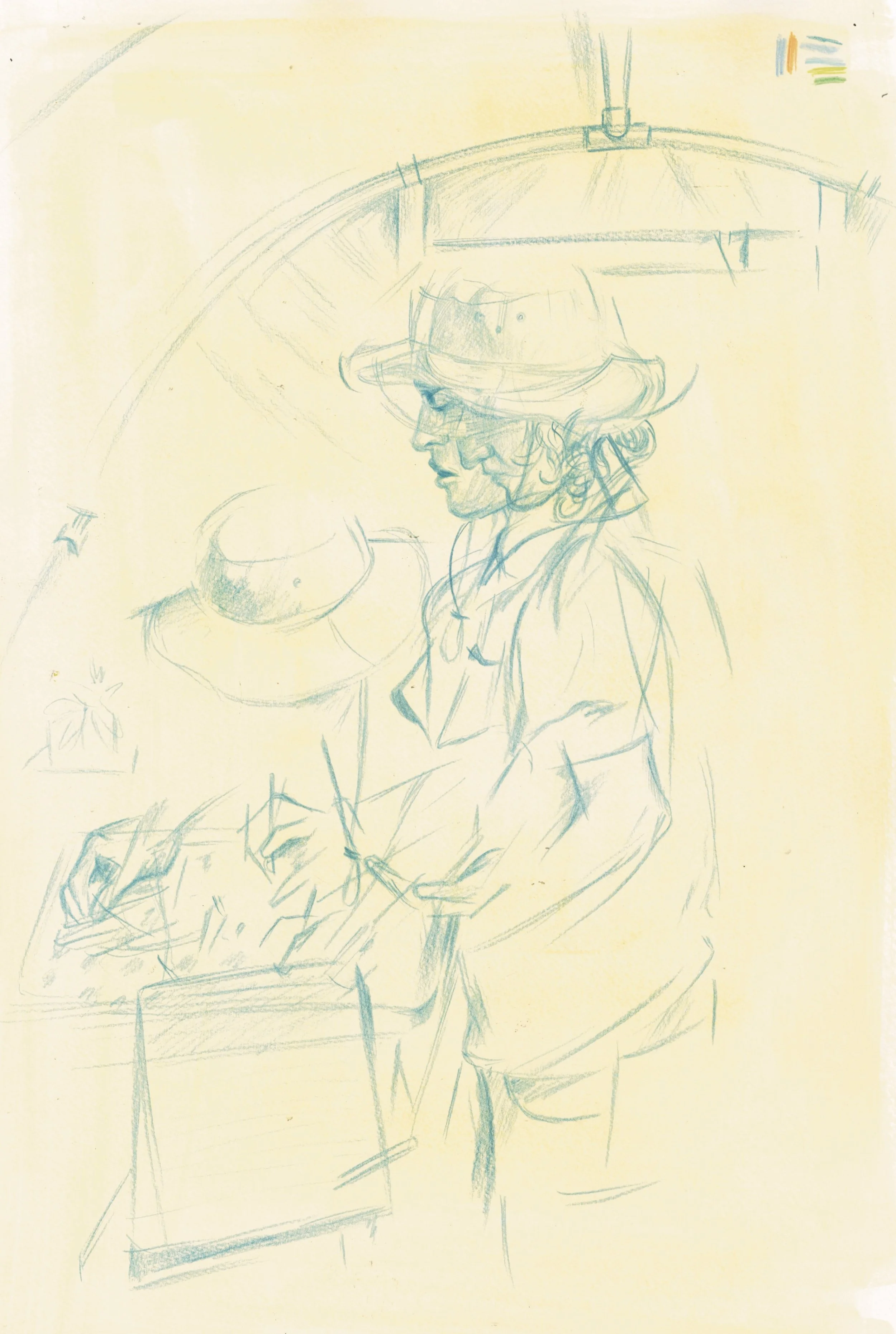  Finn sowing seeds in the polytunnel 