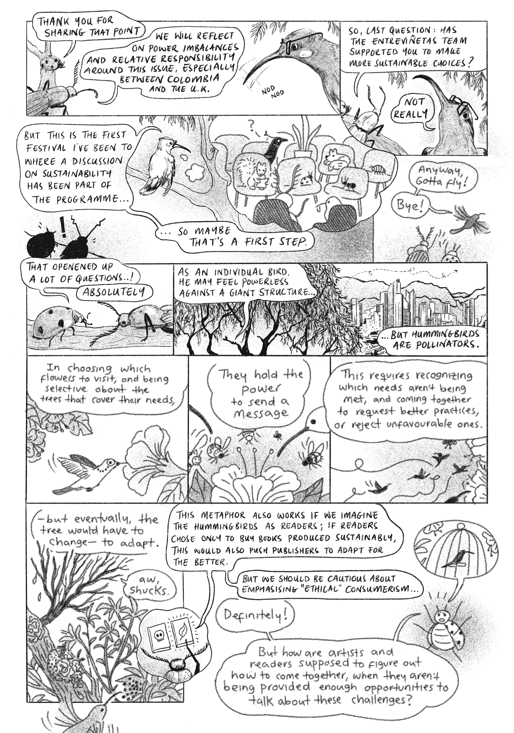  Sample page: Tinta Plural / Plural Ink residency comic 