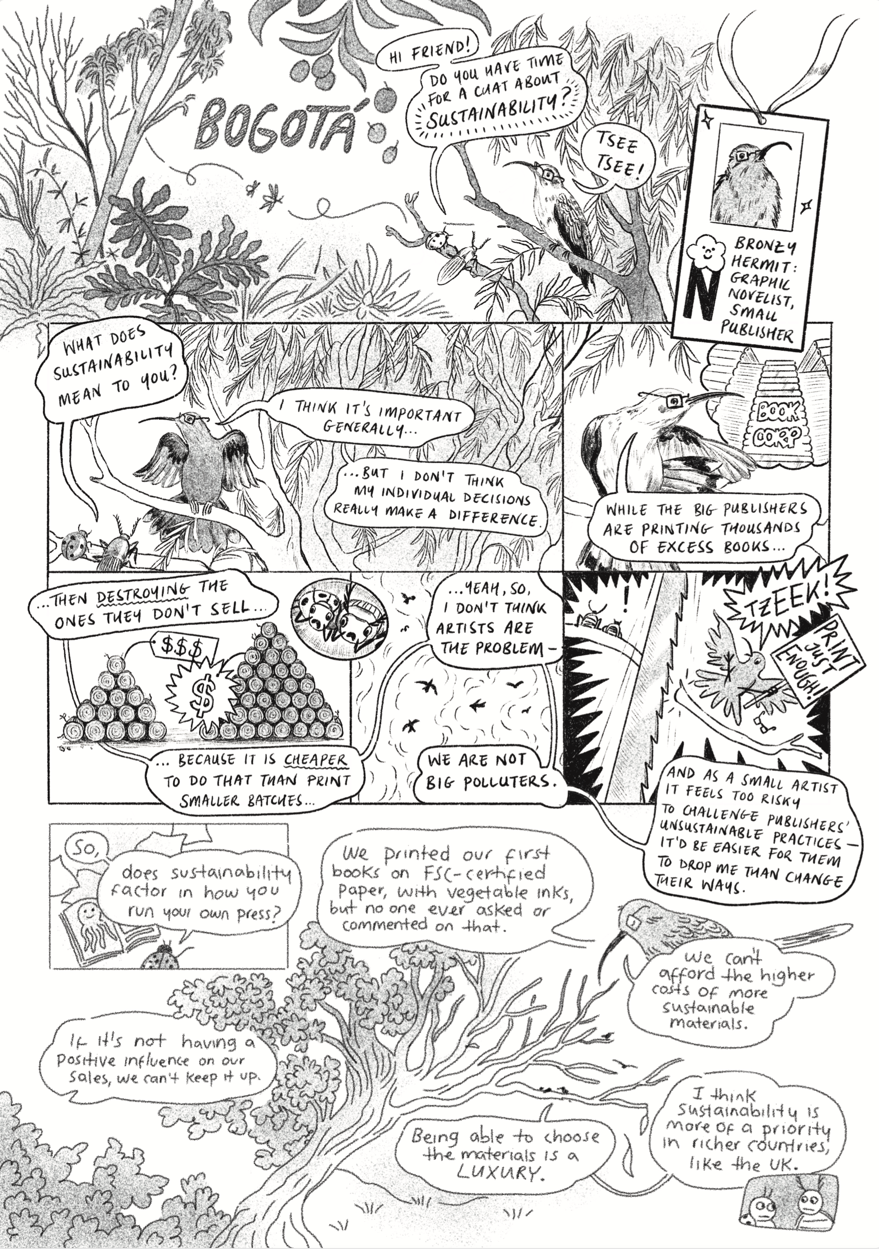 Sample page: Tinta Plural / Plural Ink residency