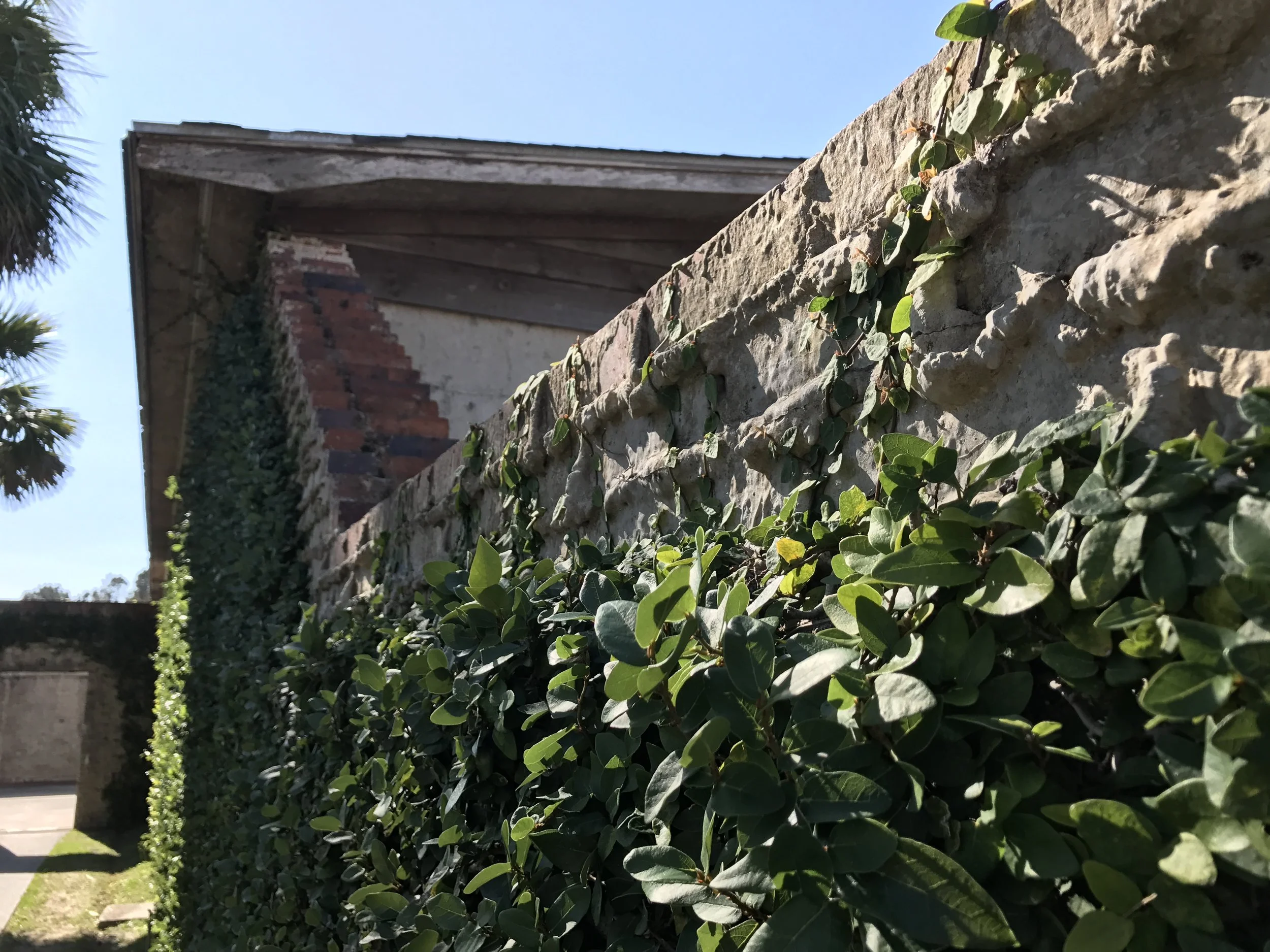 Outer wall of the stable 