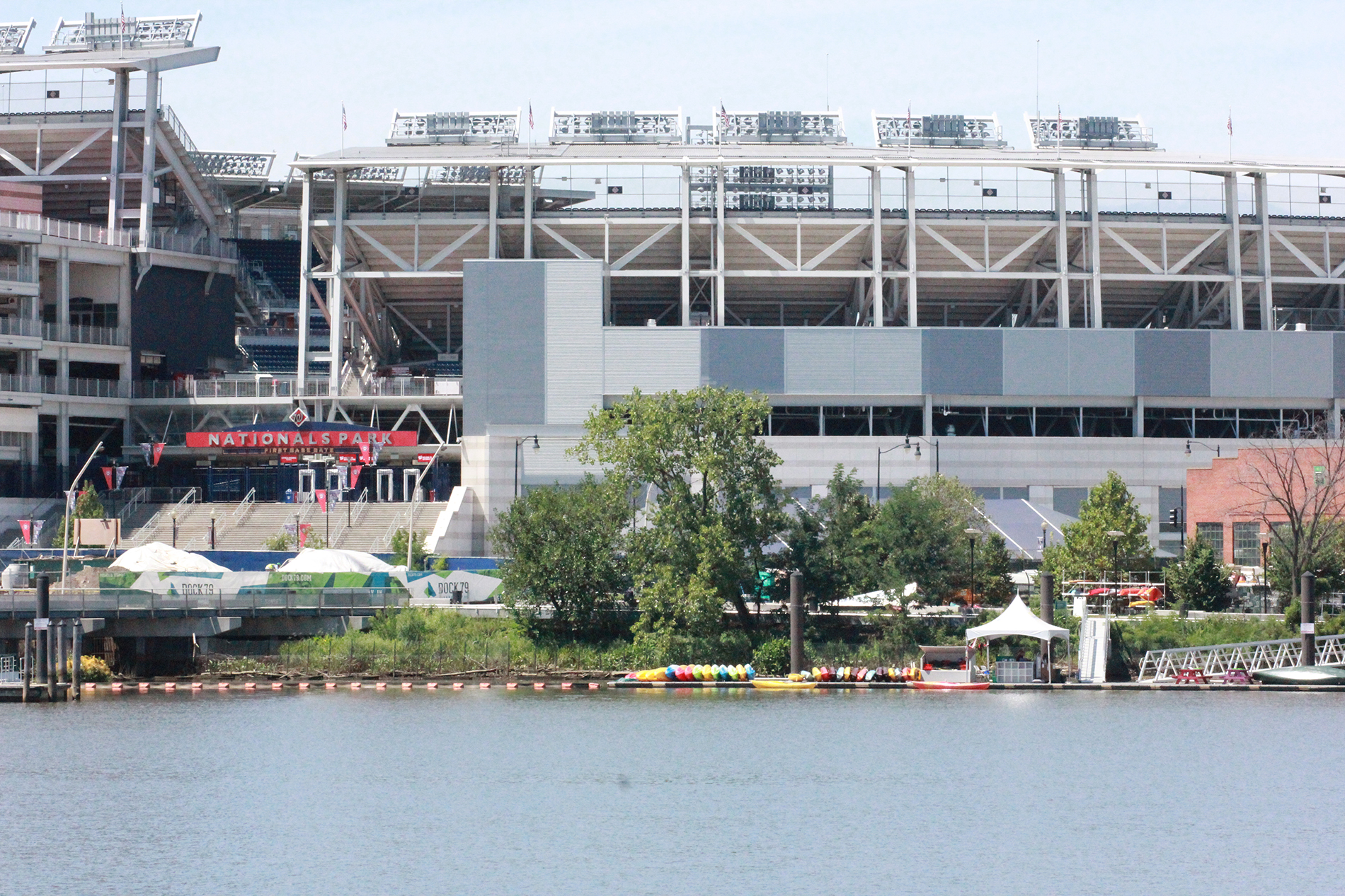 Waterfront access adjacent to the stadium. 