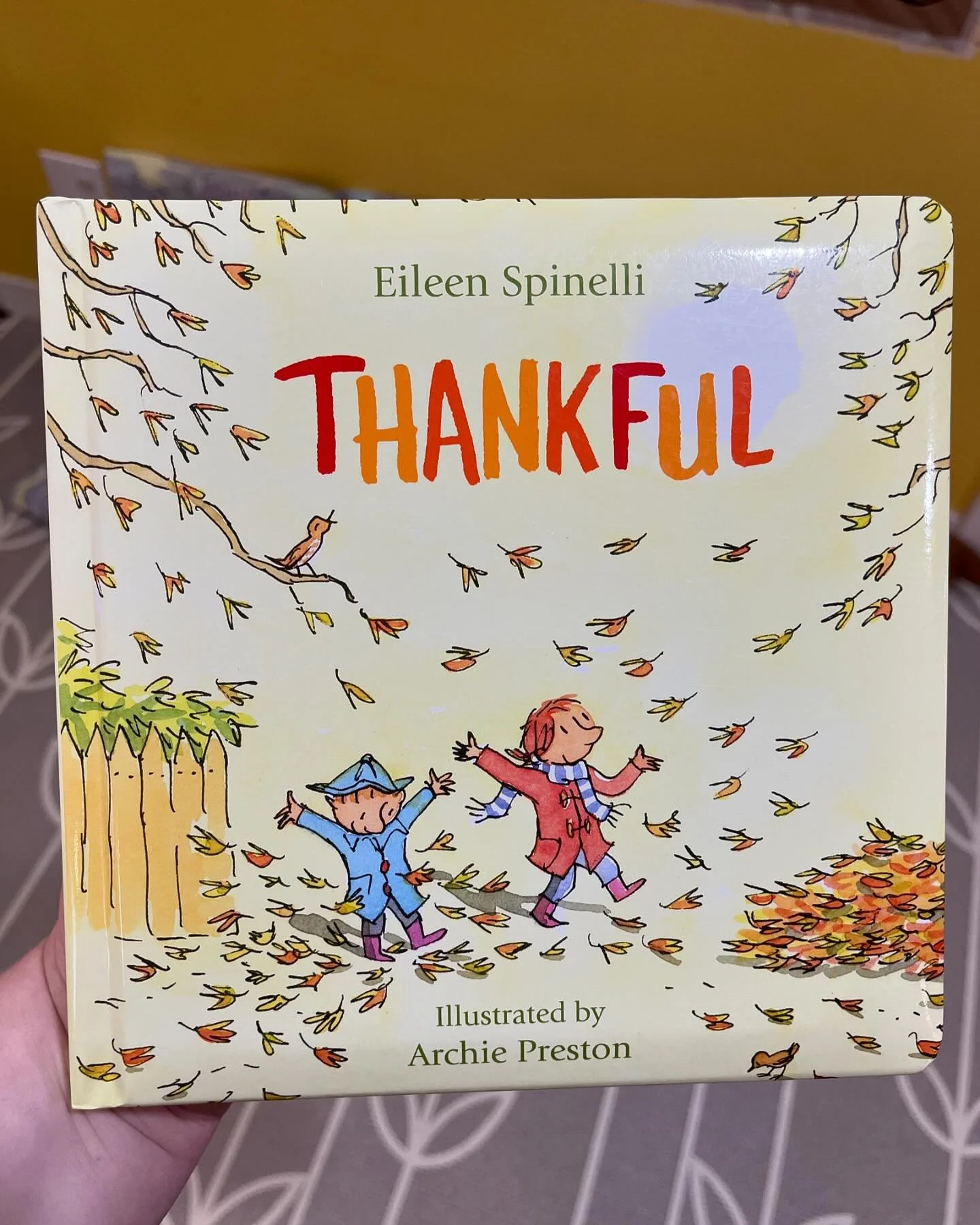 We love a good theme so here are a few books we&rsquo;re reading this month. We like to focus on the topic of being thankful and grateful in the month of November. And of course all things fall! 🍂 

1. &ldquo;Thankful&rdquo; by Eileen Spinelli

2. &