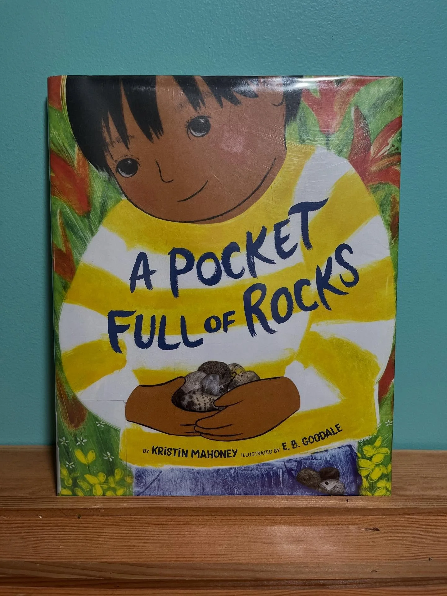 🪨 BOOK SPOT LIGHT 🪨

&ldquo;A Pocket Full of Rocks&rdquo; by Kristin Mahoney, illustrated by E. B. Goodale 

Rocks in winter.
Petals in spring. 
Seashells in summer. 
Acorns in fall. 

See how a creative child transforms ordinary objects into extra