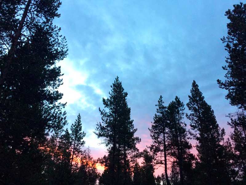 Let the spring sunrise from the QuiltSunriver deck inspire your quilt fabric color selection.