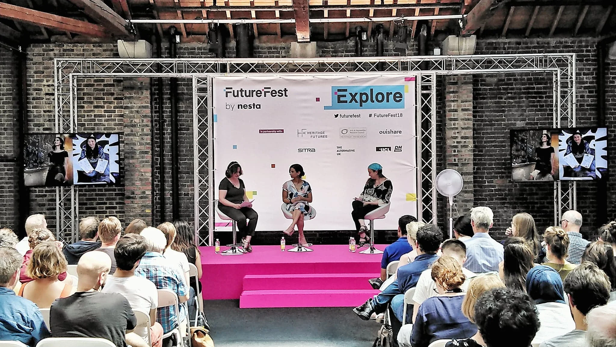 Discussing aliens at FutureFest