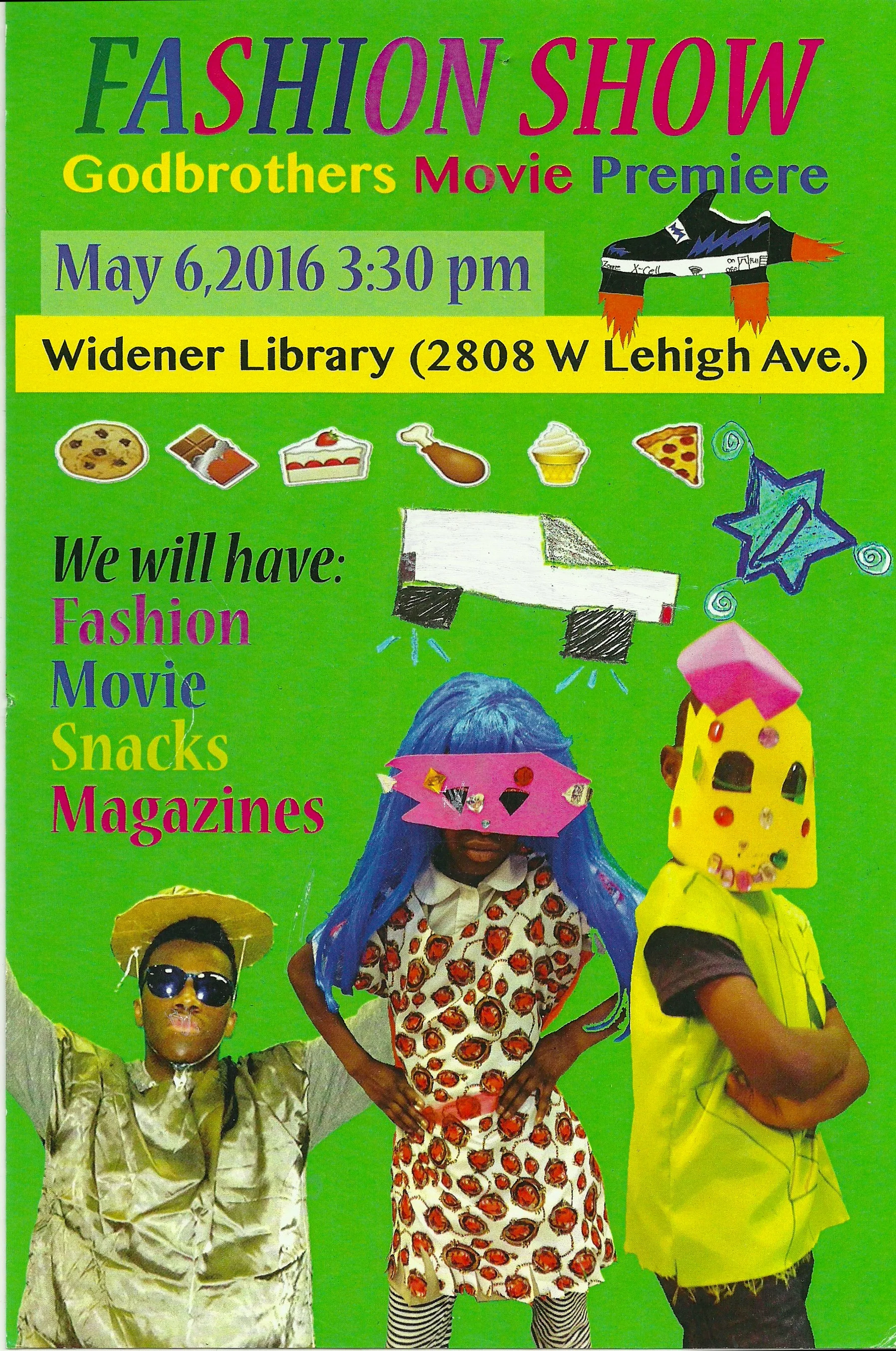 Flyer for Widener Library's Fashion Show - made collaboratively