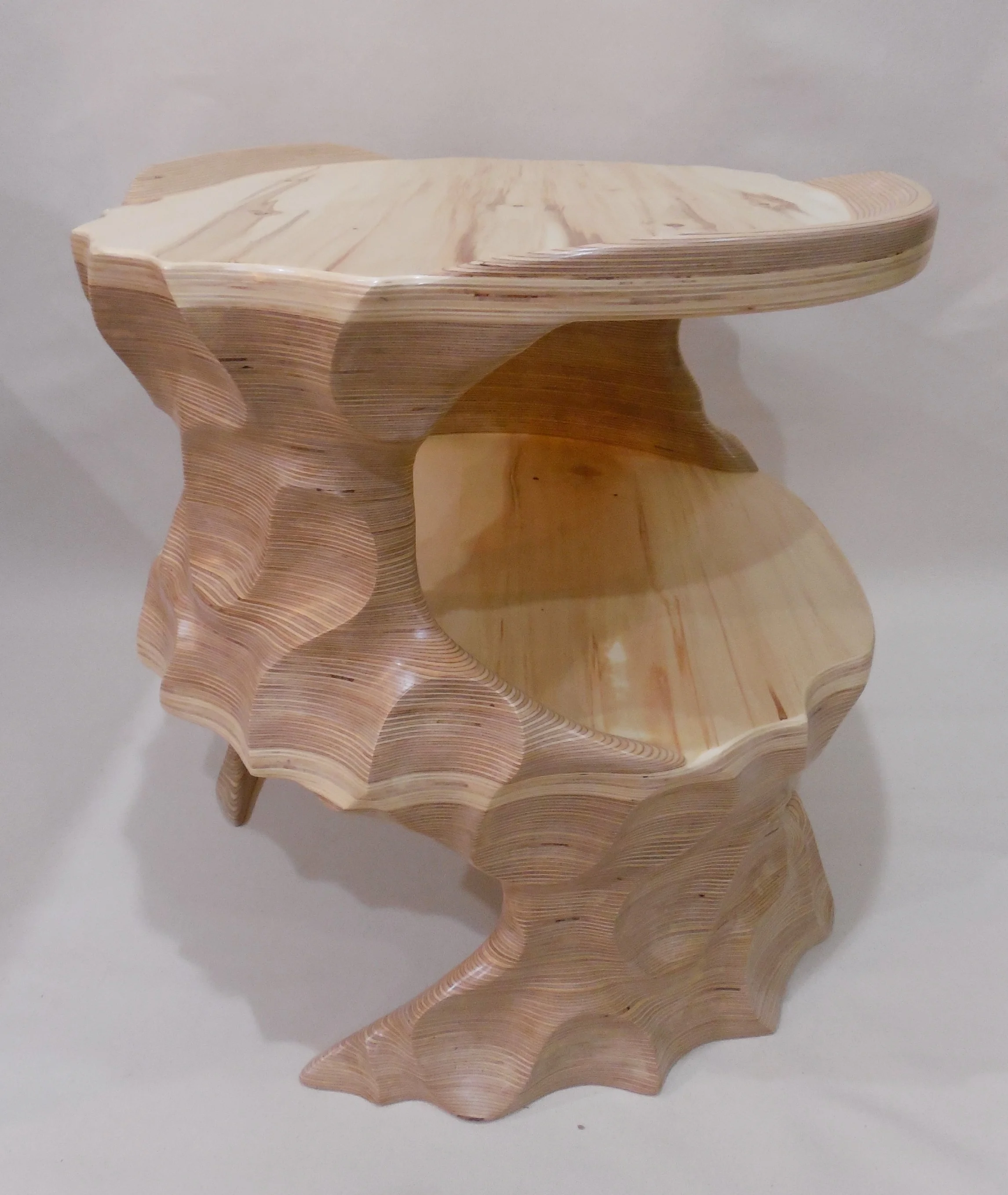 Hand Carved Side Table (Plywood) — CM Creations
