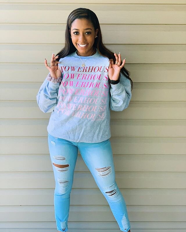 Powerhouse Danceworks Choreographer &amp; @ukdanceteam alumni, @kenn_fails, rocking the Powerhouse Pink ombr&eacute; crew neck 💖😍✨ We love you Kennedy!

We&rsquo;re officially RESTOCKED. 🤗💕👯&zwj;♀️ Link in bio to grab yours today!
&bull;
&bull;
