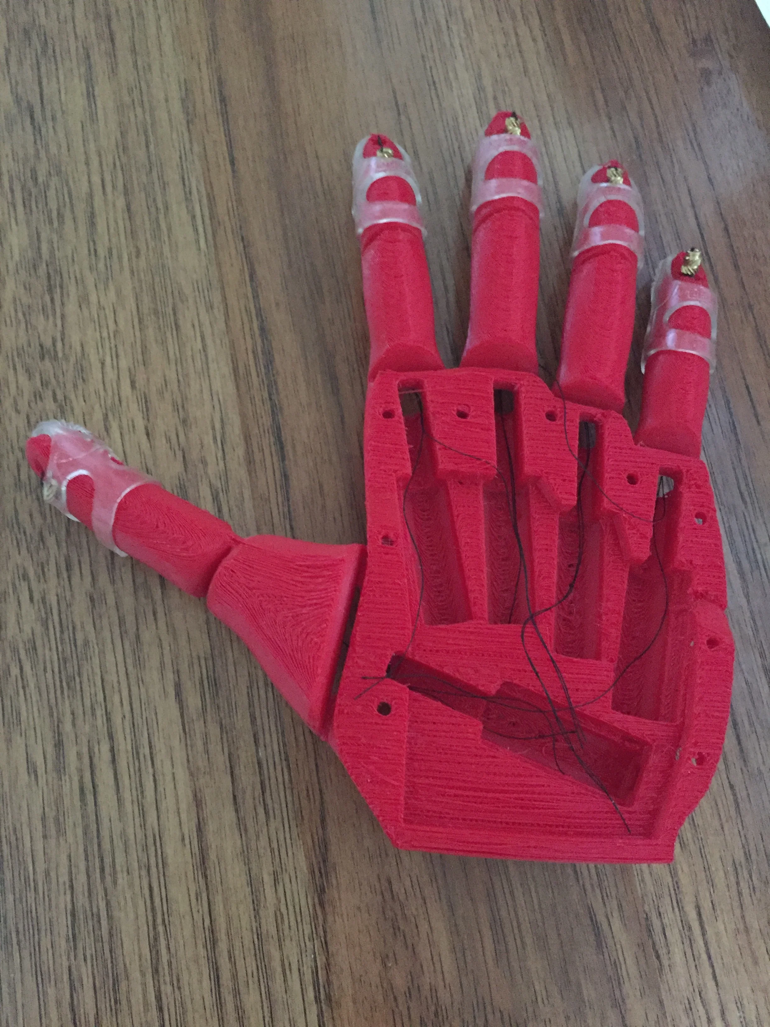 3D printed hand thanks to Aaron Hartman via his company "Bits to Pieces" 