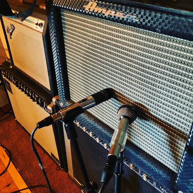 My alter ego @dtrumfio has been busy producing the new @softkillpdx album and it&rsquo;s beyond fantastic... Getting some dreamy goodness here with my trusty Ampeg Jet, Unidyne III 57 and AKG 707... Excited for the world to hear it!! #guitarrecording